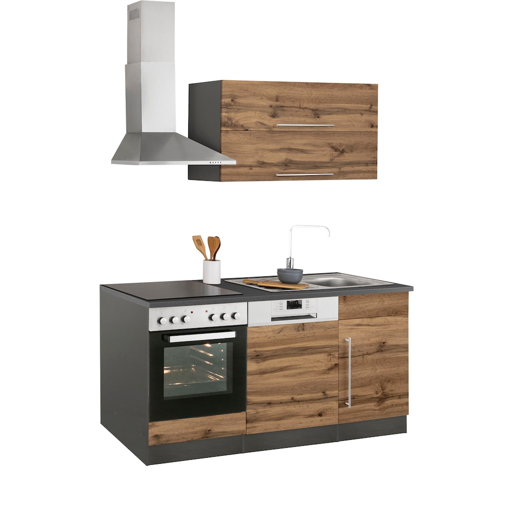 Kochstation Küchenzeile »KS-Samos«, mit E-Geräten, Breite 170 cm