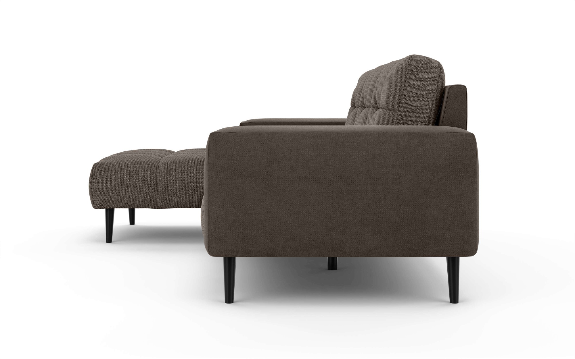 INOSIGN Ecksofa »SERINE mit Recamiere rechts/links bestellbar, Maße B/H/T 253/91/161 cm«, L-Form mit Wellenunterfederung, 3 Rückenkissen, ohne Bettfunktion