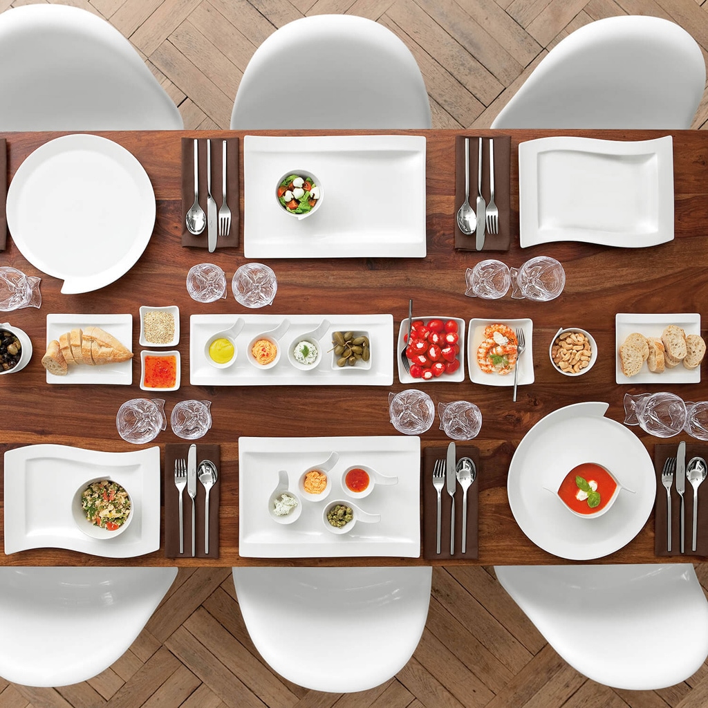 Villeroy & Boch Servierplatte »Antipastiteller NewWave 42 x 15 cm 4er Set weiß«