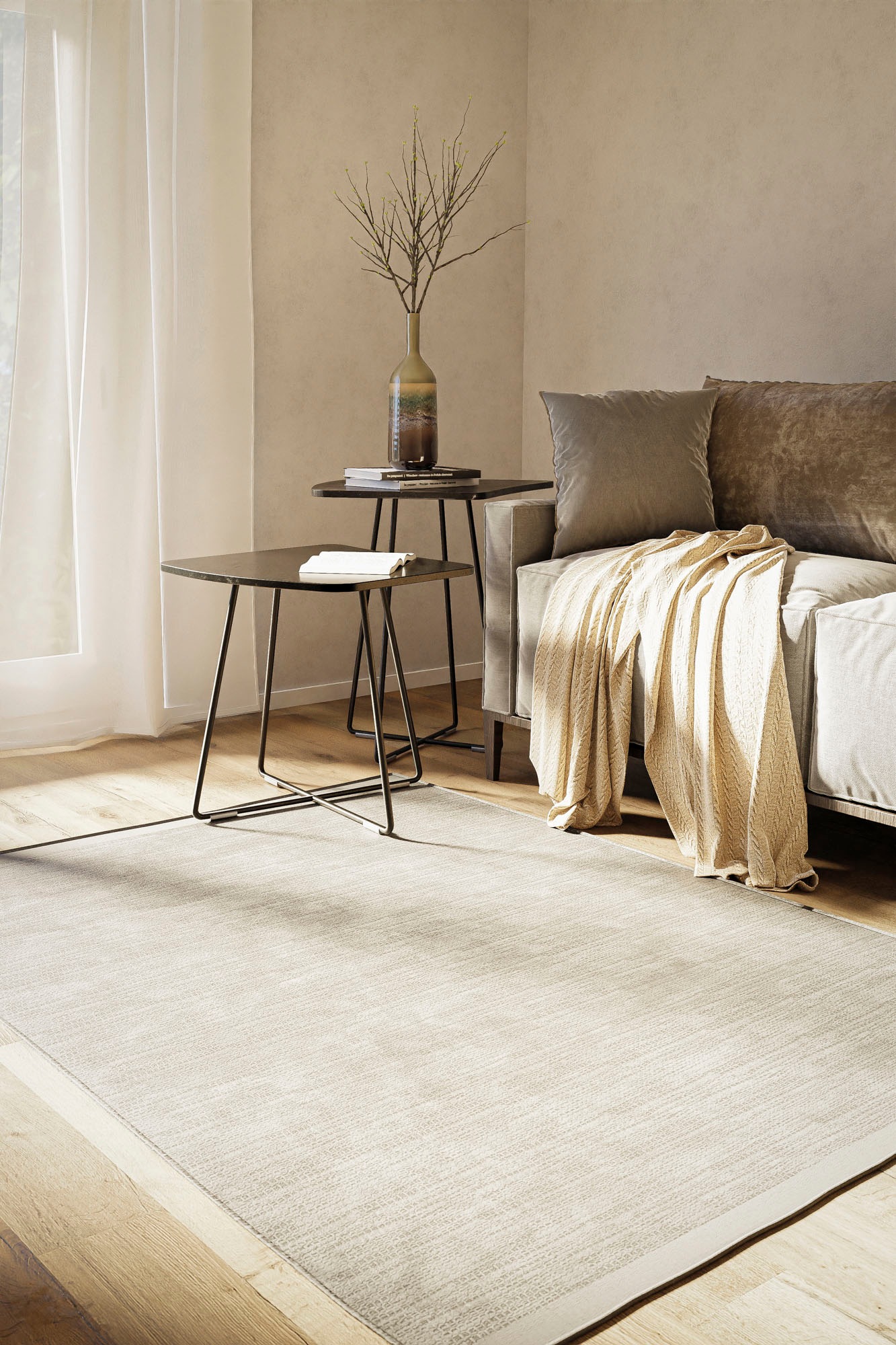 Myflair Möbel & Accessoires Wollteppich »WOOLY DREAM«, rechteckig, 10 mm Höhe, handgewebter Wendeteppich, meliert, reine Wolle, Wohnzimmer
