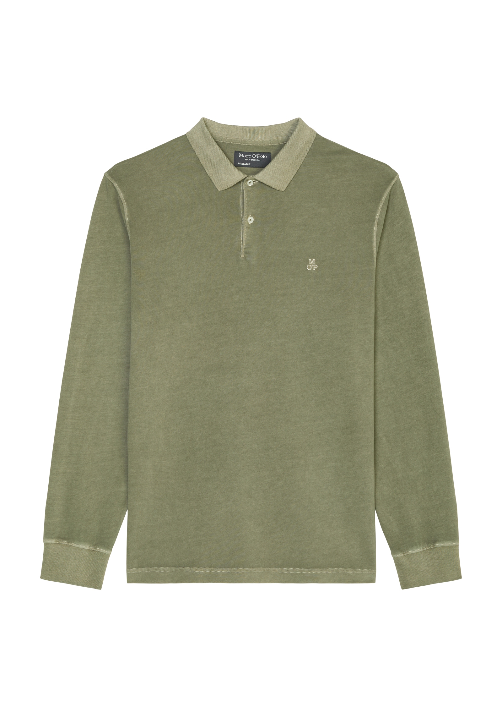 Marc O'Polo Langarm-Poloshirt, im Washed-Look