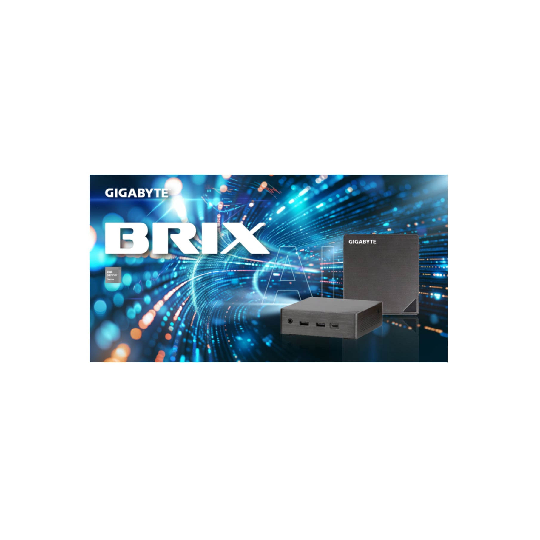 Gigabyte Barebone-PC »BRIX Core Ultra 7 255H 2xDDR5 SO-DIMM 2HDMI 2USBC«