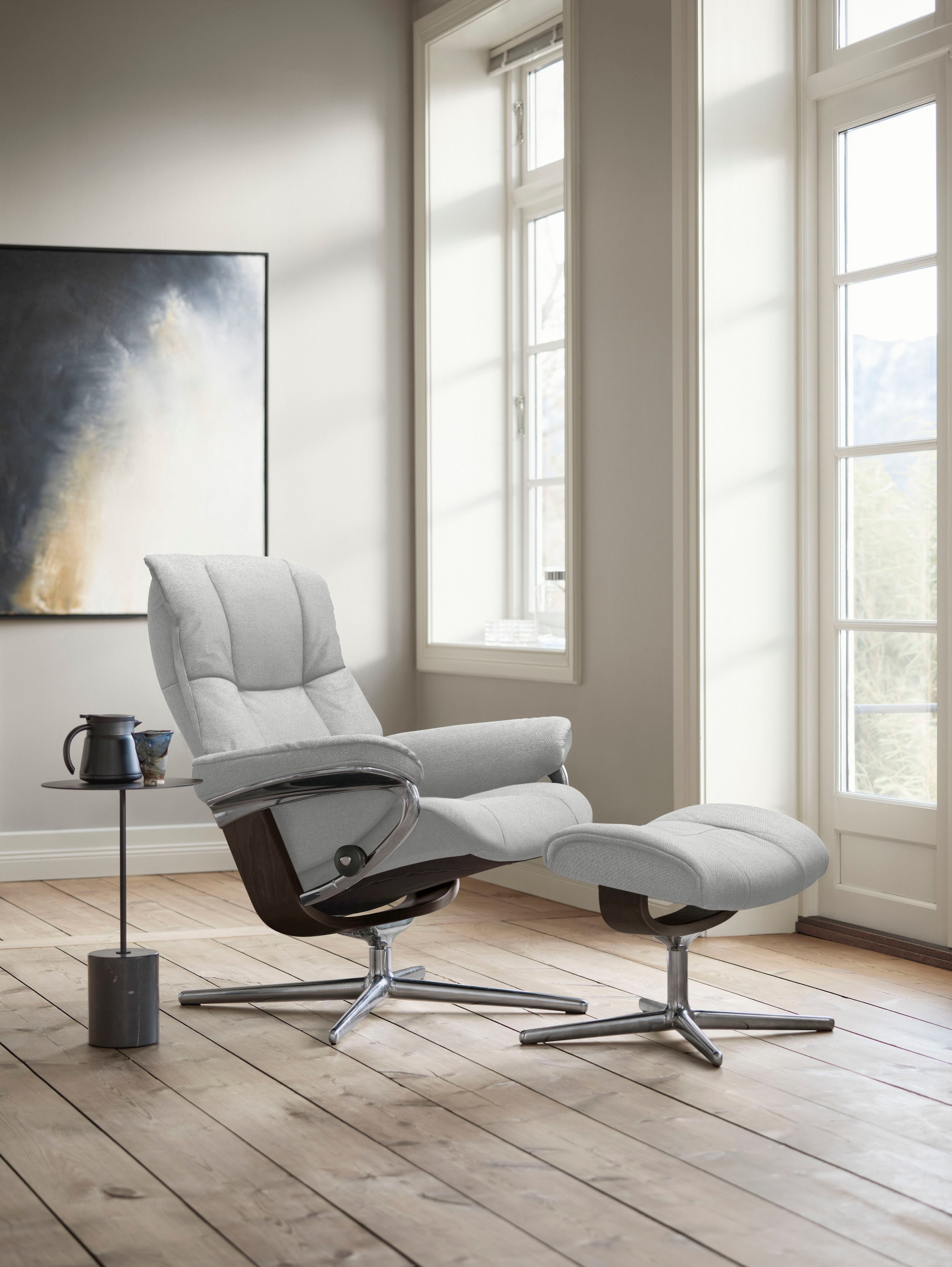 Stressless® Fußhocker »Mayfair«, mit Cross Base, Größe S, M & L, Holzakzent Wenge