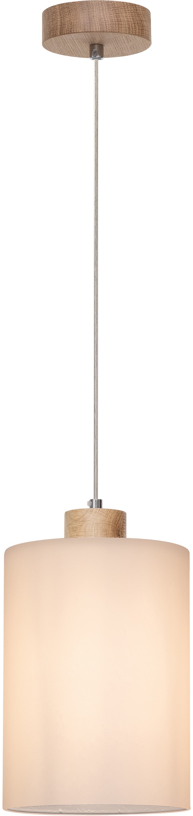 BRITOP LIGHTING Pendelleuchte »ZEFIR«, 1 flammig, Leuchtmittel E27 | ohne Leuchtmittel-Leuchtmittel wechselbar, Naturprodukt aus Eichenholz, Nachhaltig, Hochwertiger Glasschirm