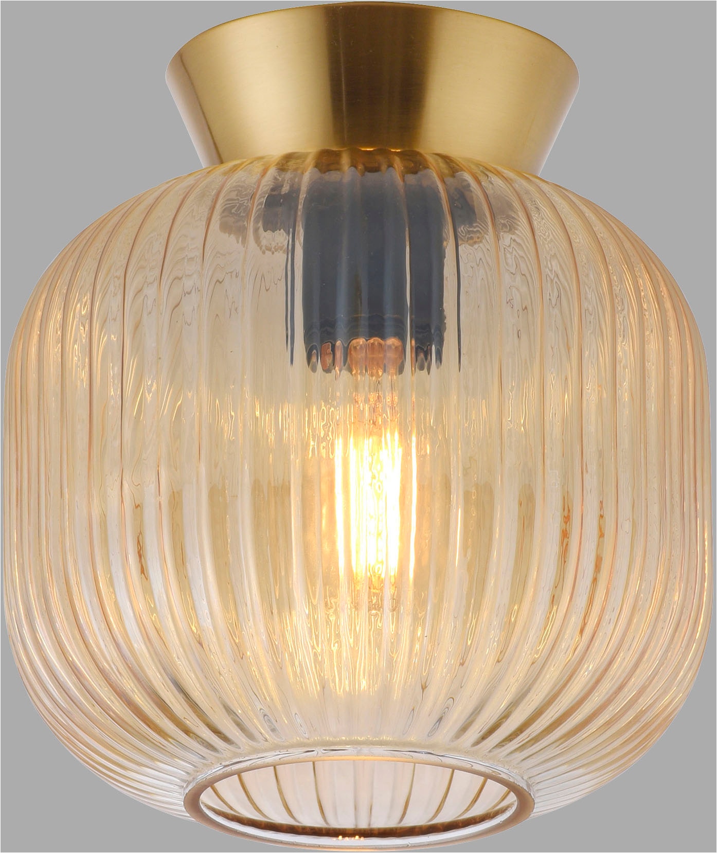 SCHÖNER WOHNEN-Kollektion LED Deckenleuchte »NAMI« E27 1 Stk. SCHÖNER WOHNEN Kollektion, geriffeltes Glas