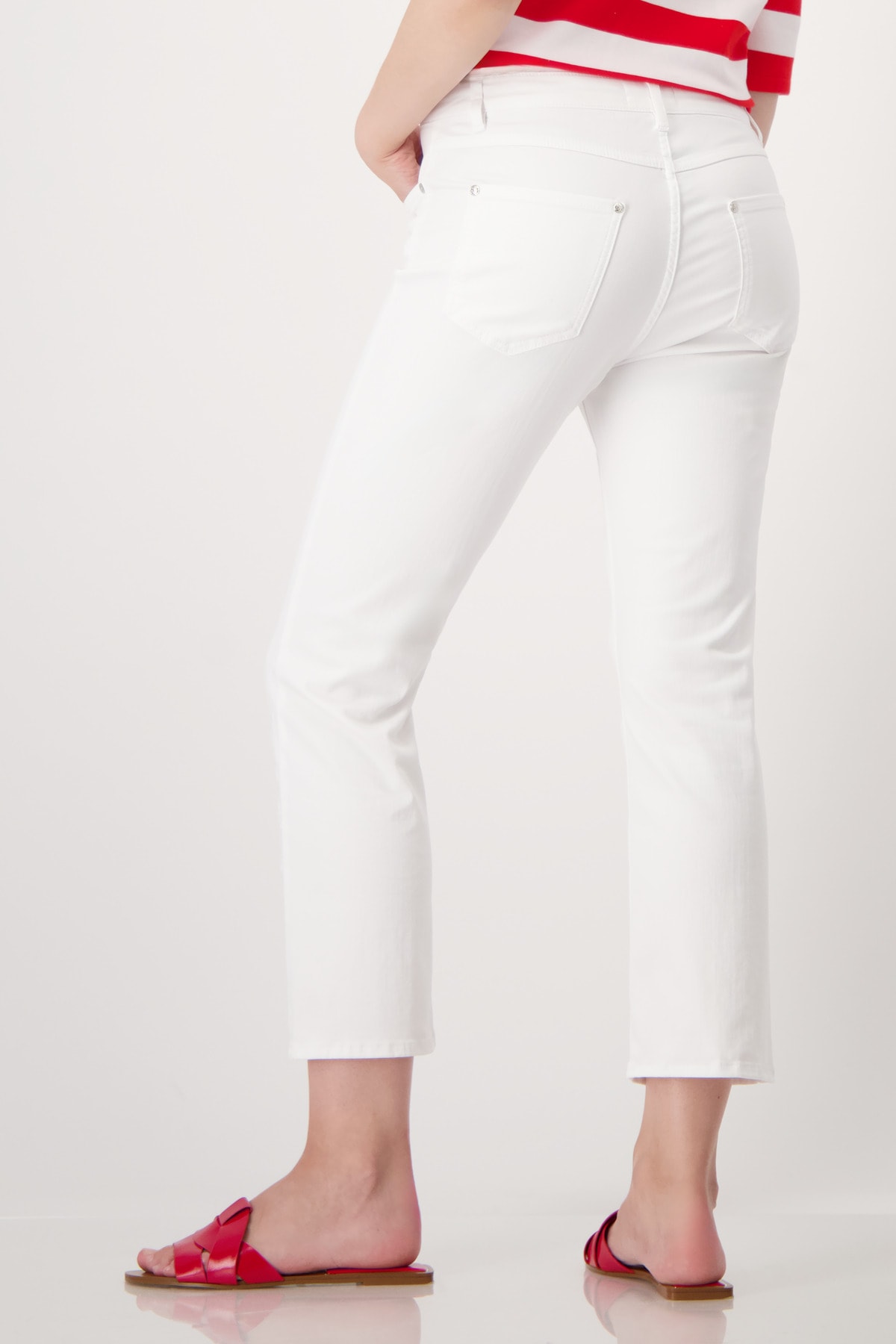 Monari 7/8-Jeans »Hose Jeans Lochspitze 66c«, Mit Gürtelschlaufen