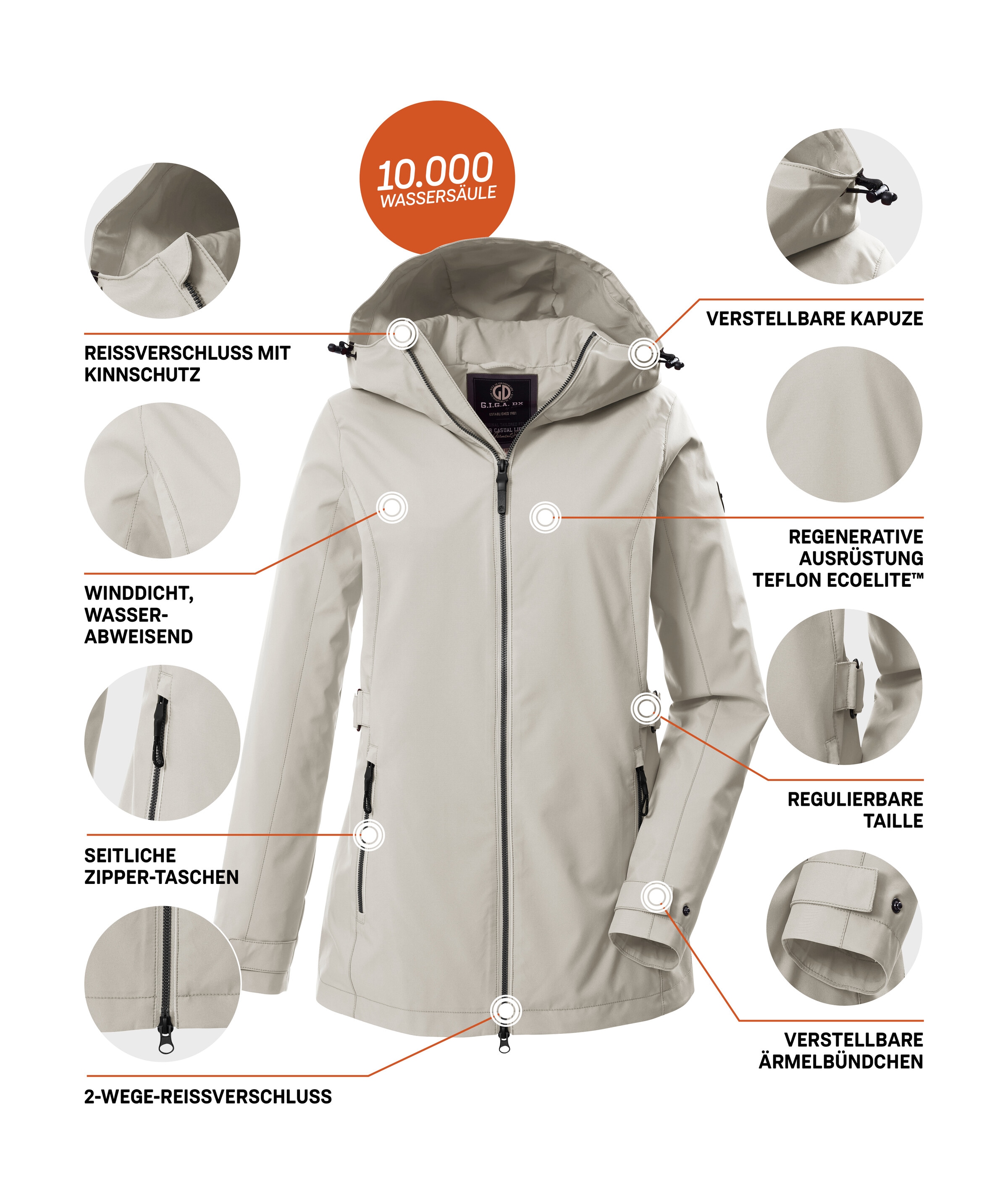 G.I.G.A. DX by killtec Funktionsjacke »GS 114 WMN JCKT« Atmungsaktiv, winddicht, wasserabweisend, Teflon EcoElite™