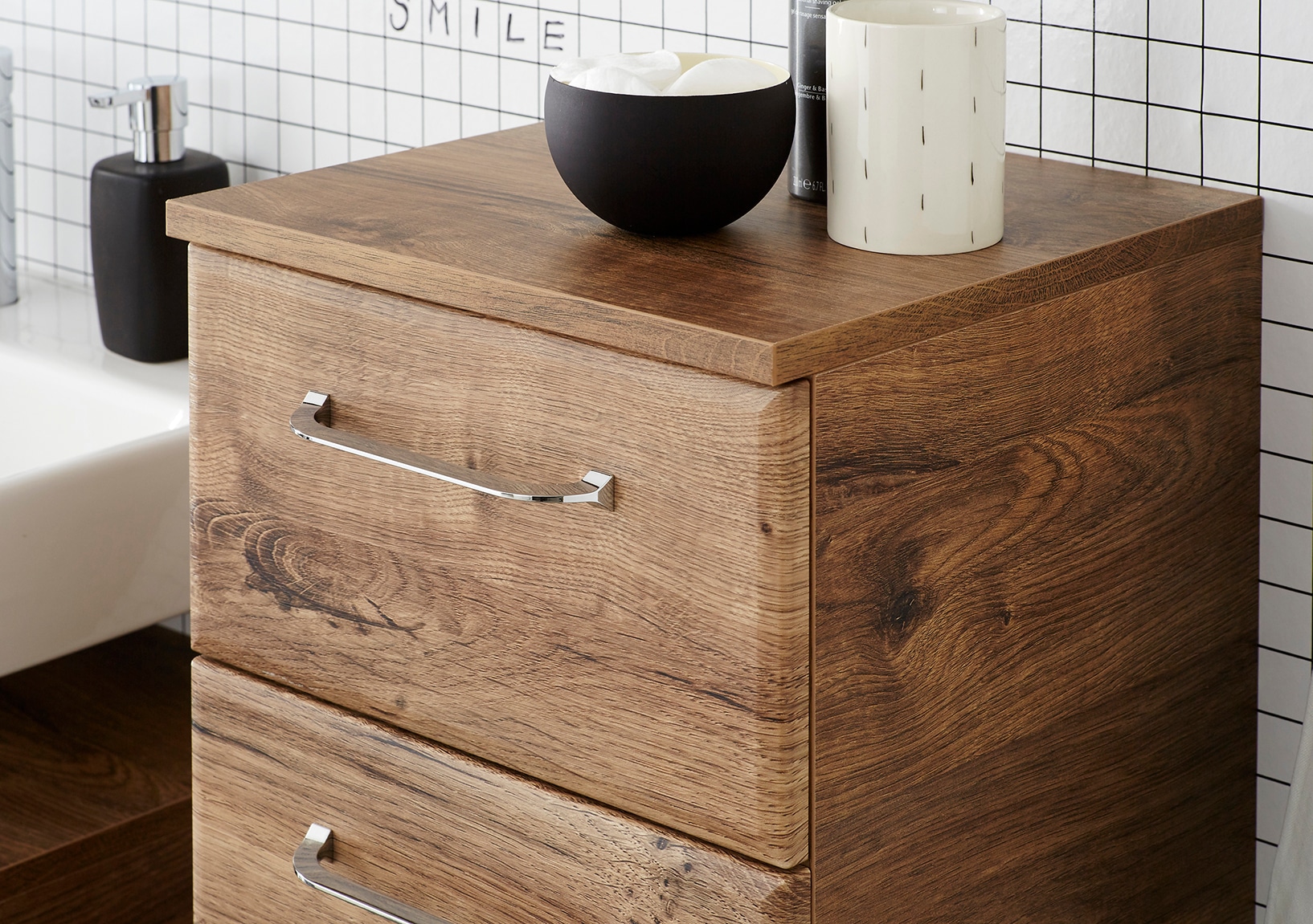 Saphir Badmöbel-Set »Quickset 943 4-teilig, Glaswaschtisch und LED-Spiegelschrank« Set, 4 Stk. tlg.