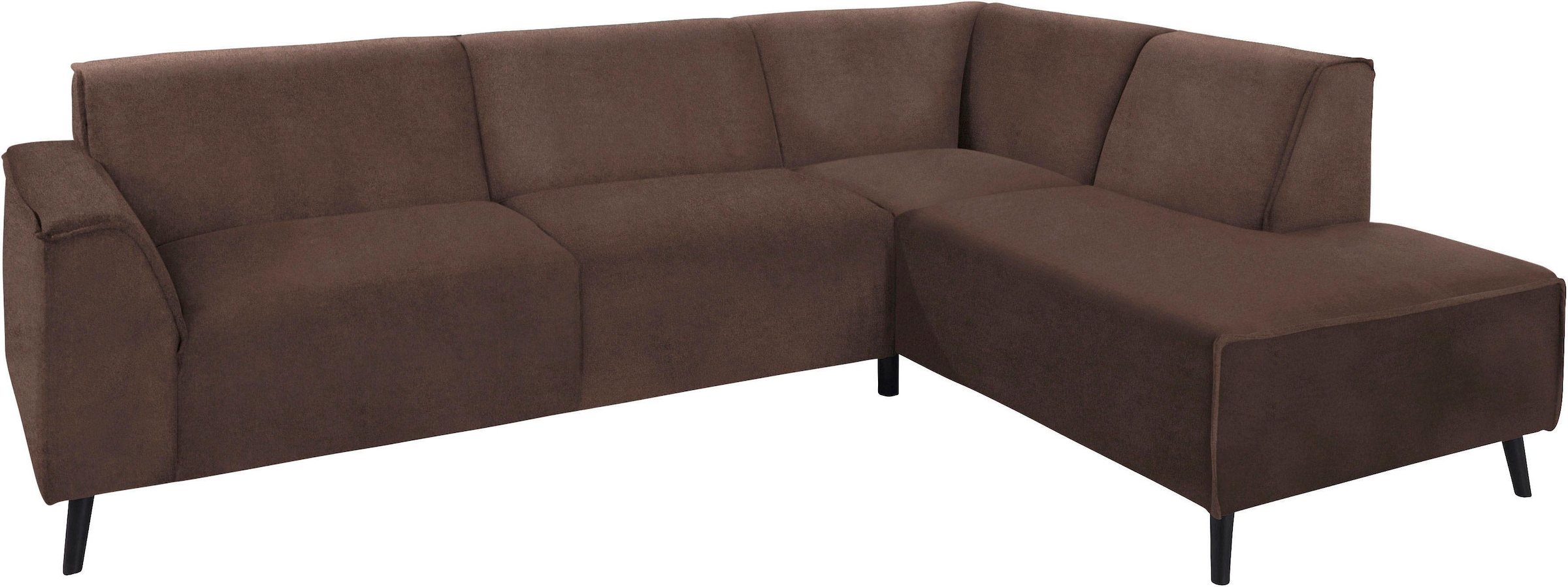 DOMO collection Ecksofa »Amora, inklusive komfortablem Federkern für mehr Sitzkomfort, L-Form«, mit Ottomane, elegant und zeitlos, bequem, Komfortsitzhöhe 47cm