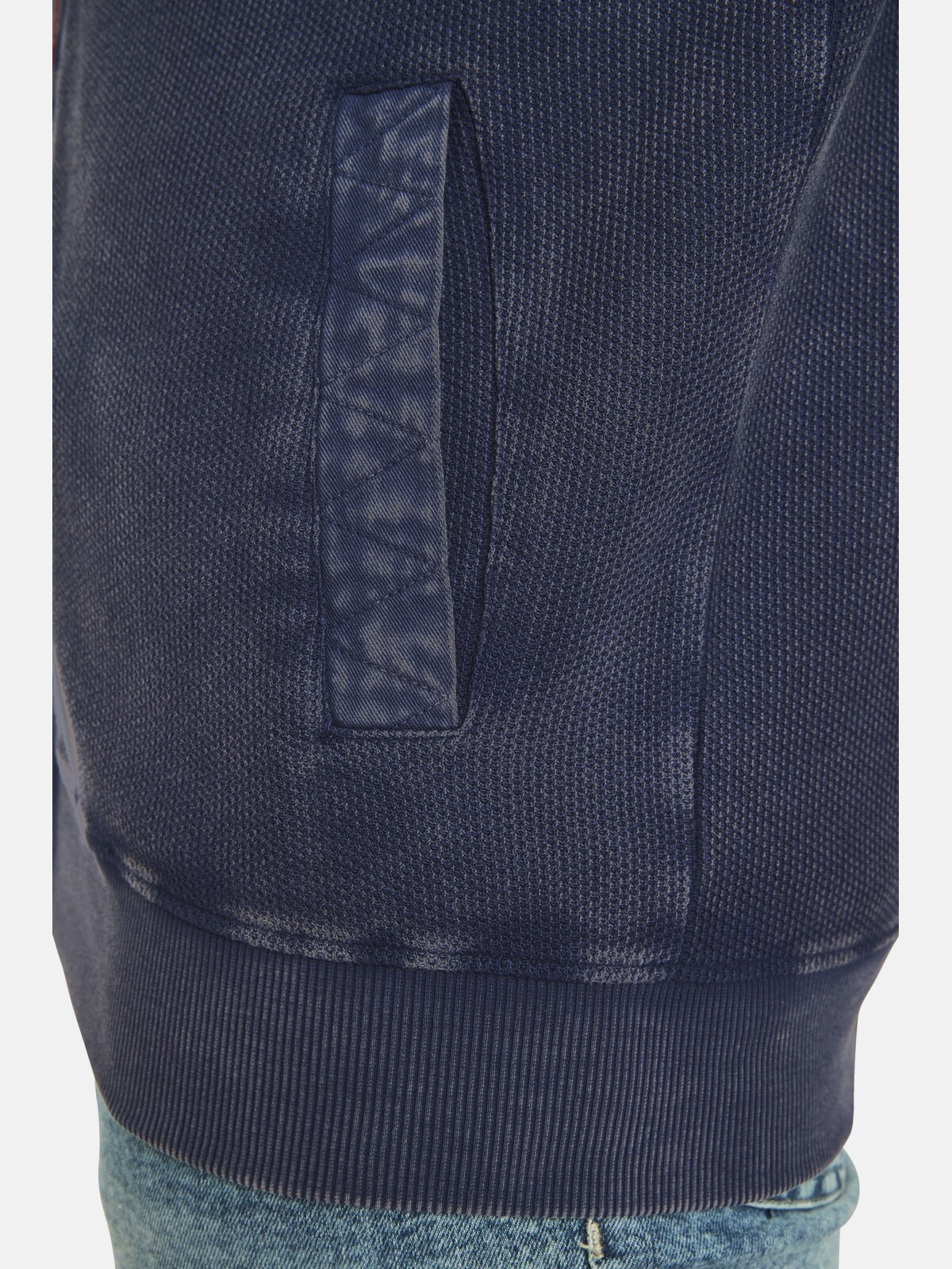 Jan Vanderstorm Sweatjacke »Sweatjacke DIETBERT«, mit aufgestelltem Kragen