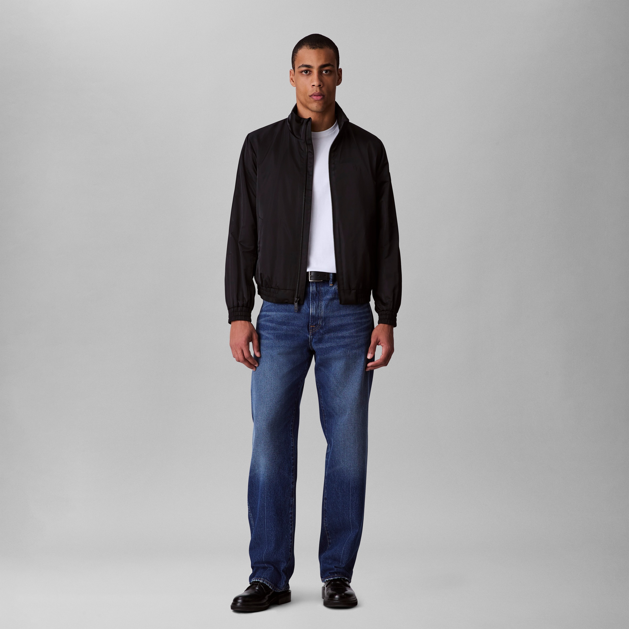 Calvin Klein Jeans Bomberjacke »LS PADDED HARRINGTON JACKET« ohne Kapuze Mit Rundhalsausschnitt mit Stehkragen