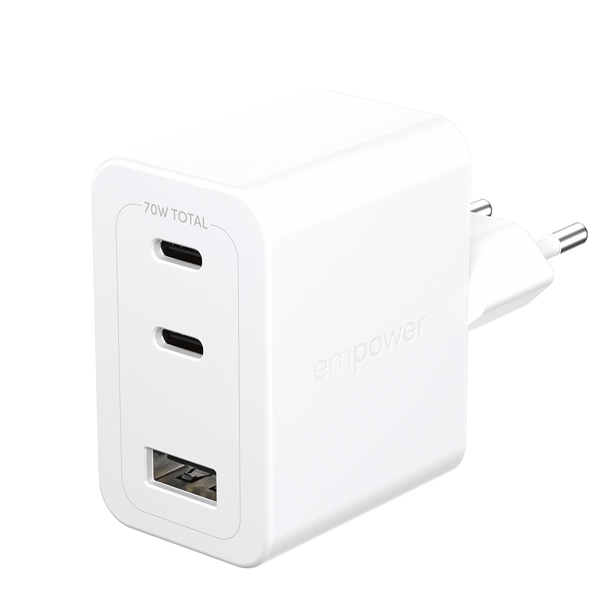 empower USB-Ladegerät »Turbo 70 W Charger 2x USB-C 1x USB-A EU-Plug«