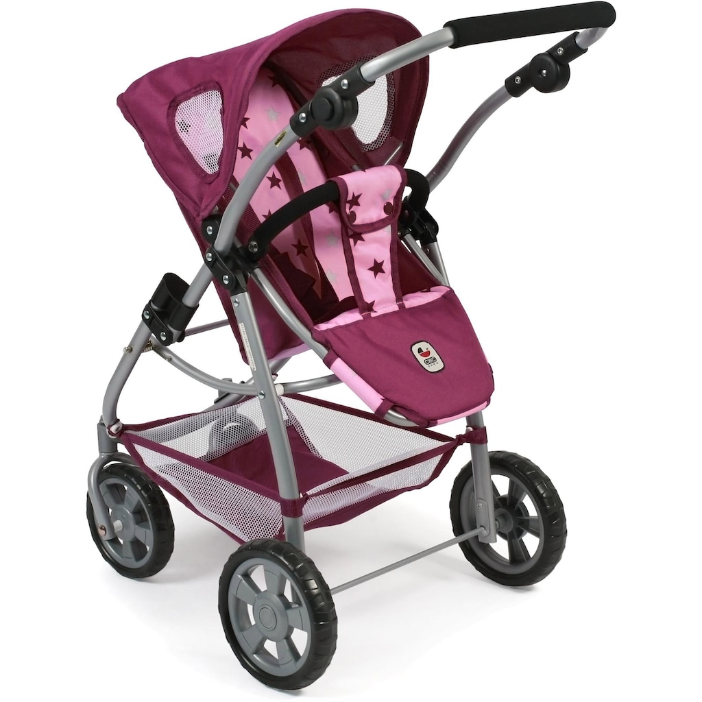 CHIC2000 Kombi-Puppenwagen »Emotion All In 3in1, Brombeere«, inkl. Babywanne, Babyschale und Sportwagenaufsatz