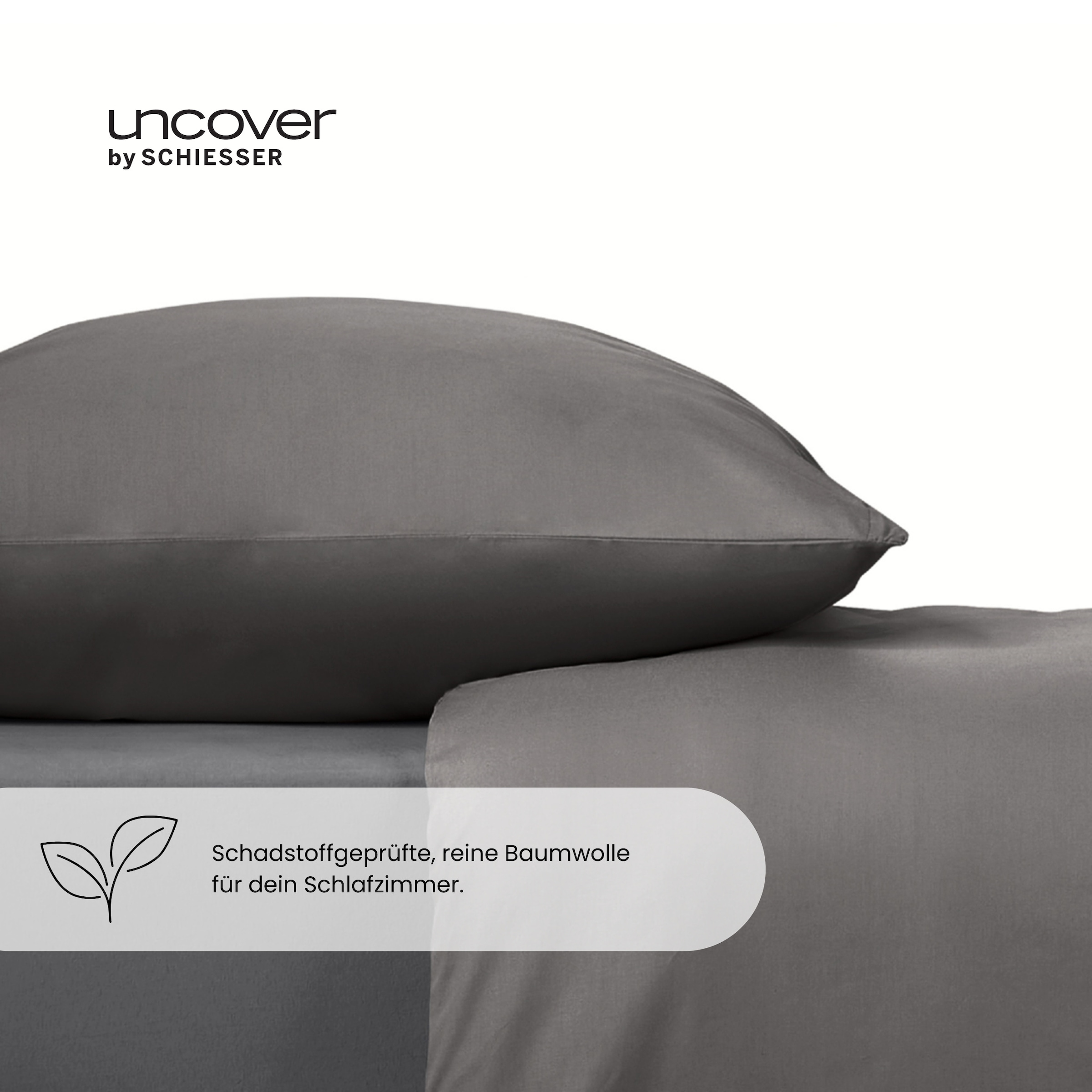 uncover by SCHIESSER Bettwäsche »Soho aus weicher Baumwolle in gedeckten Uni-Farben«, Made in Green