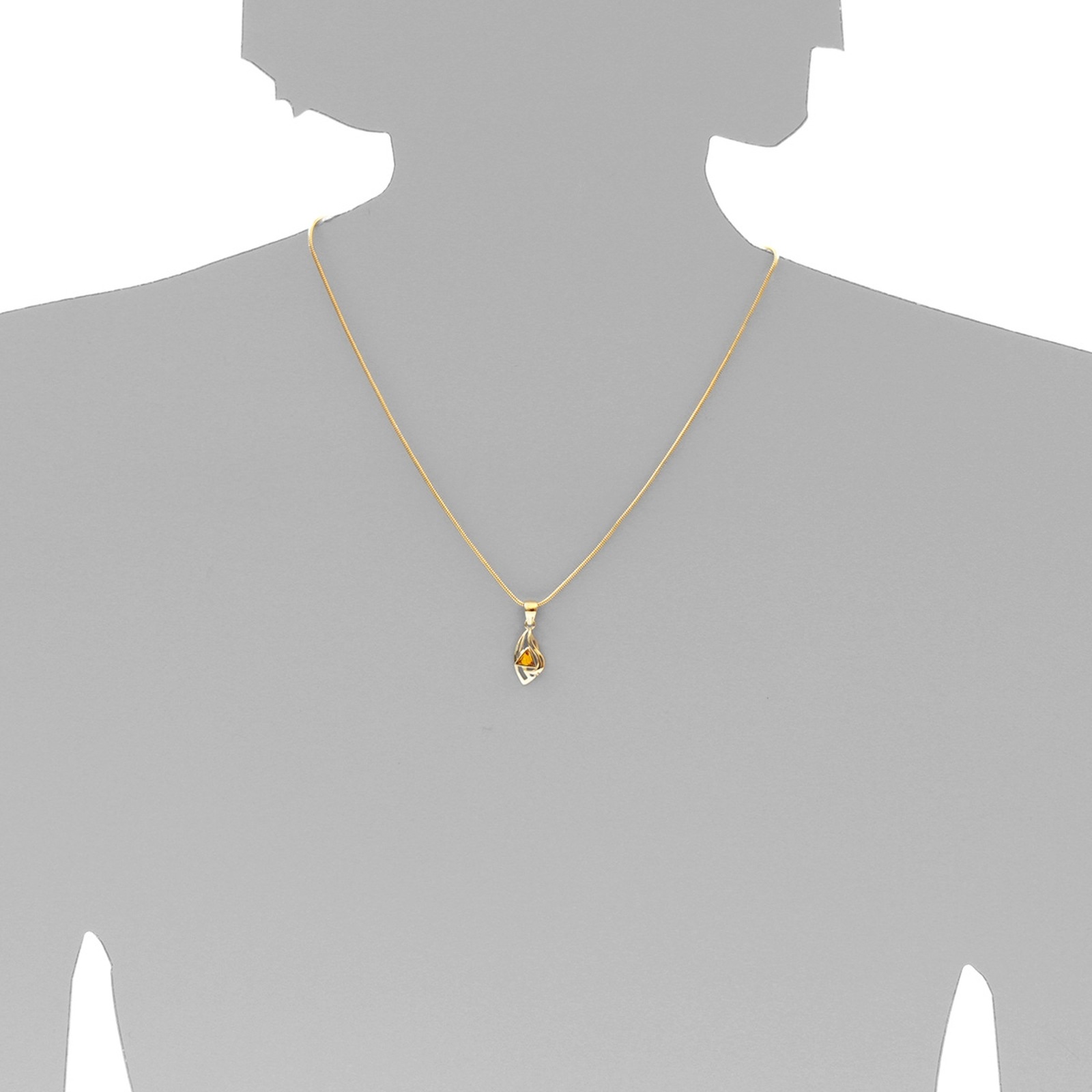 OSTSEE-SCHMUCK Kettenanhänger »- Sadie 24 mm - Gold 585/000 - Bernstein«