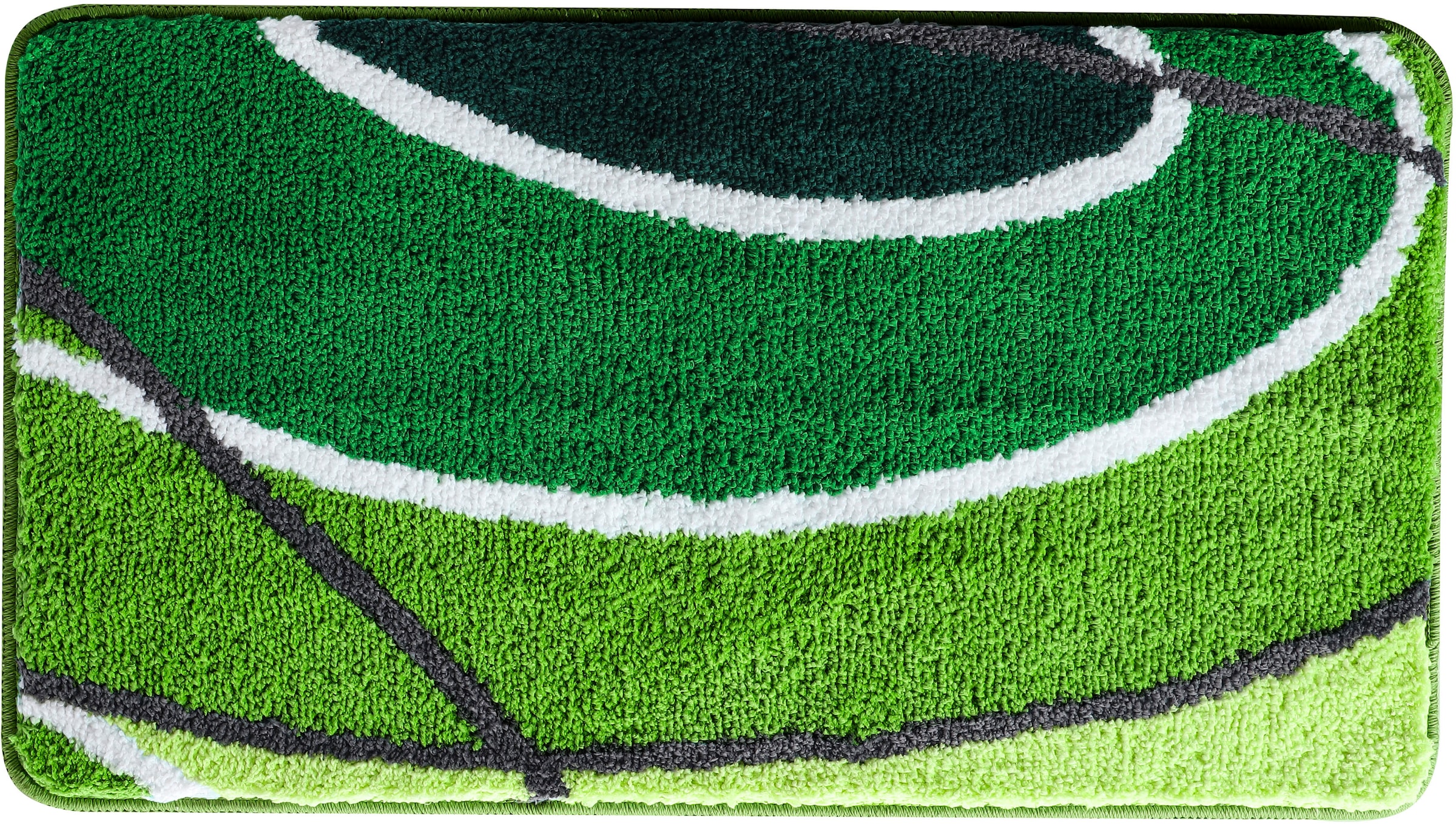 my home Badematte »Juna mit Muster, Badvorleger, Badezimmer Teppich, Duschvorleger« Höhe 20 mm rutschhemmend beschichtet strapazierfähig besonders weich, Design, Badematten, Badteppich