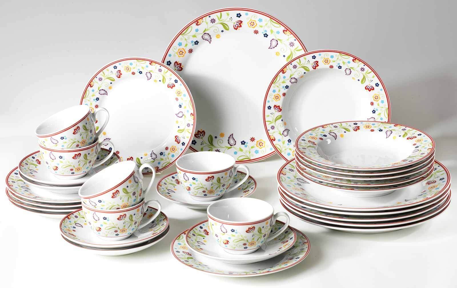 Ritzenhoff & Breker Geschirr-Set »Kaffee Service Shanti Doppio 12er Set bunt« Spülmaschinengeeignet