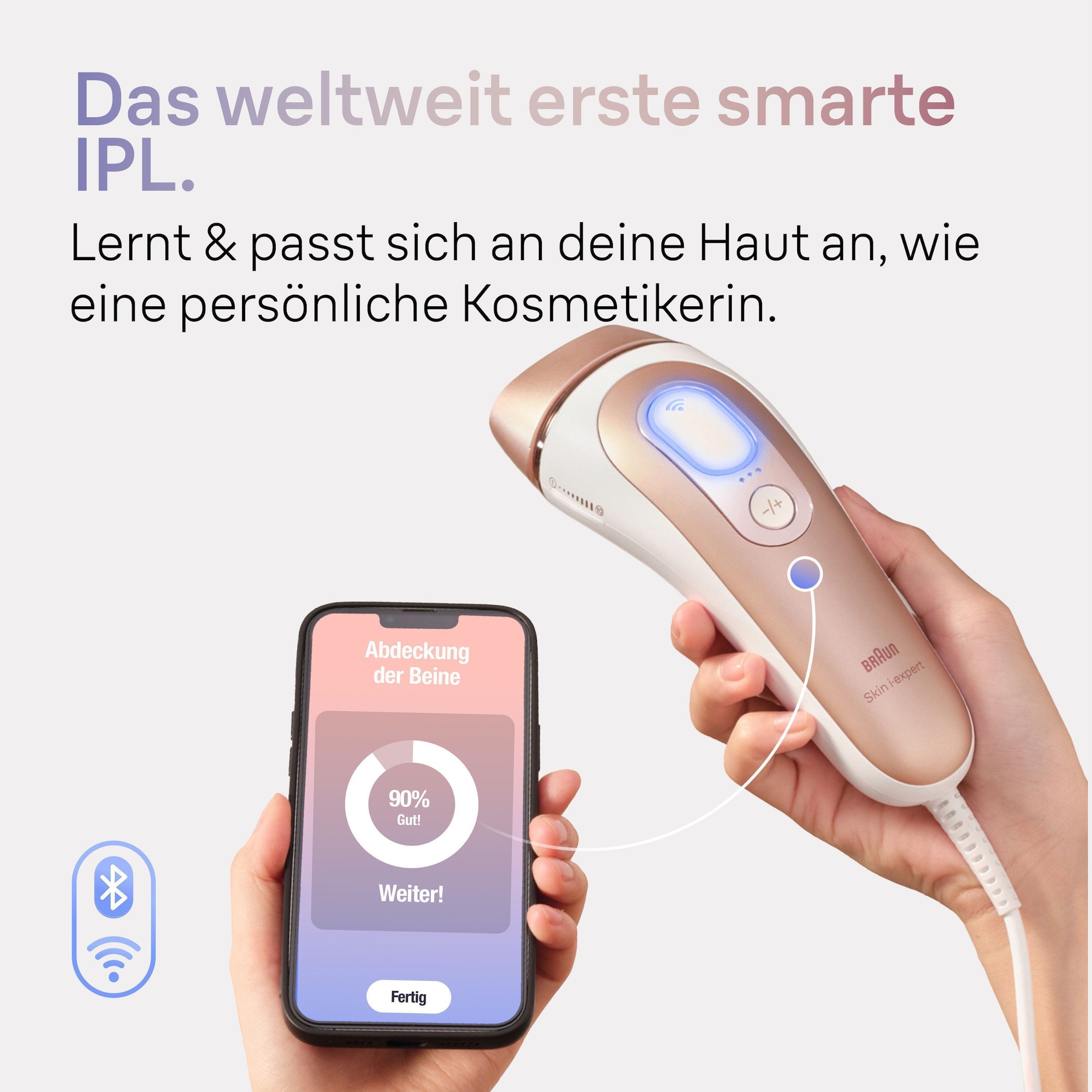 Braun IPL-Haarentferner »Smart Skin i·expert PL7249«, 3 Aufsätze für Gesicht & Körper, Venus Rasierer, Mini-Rasierer