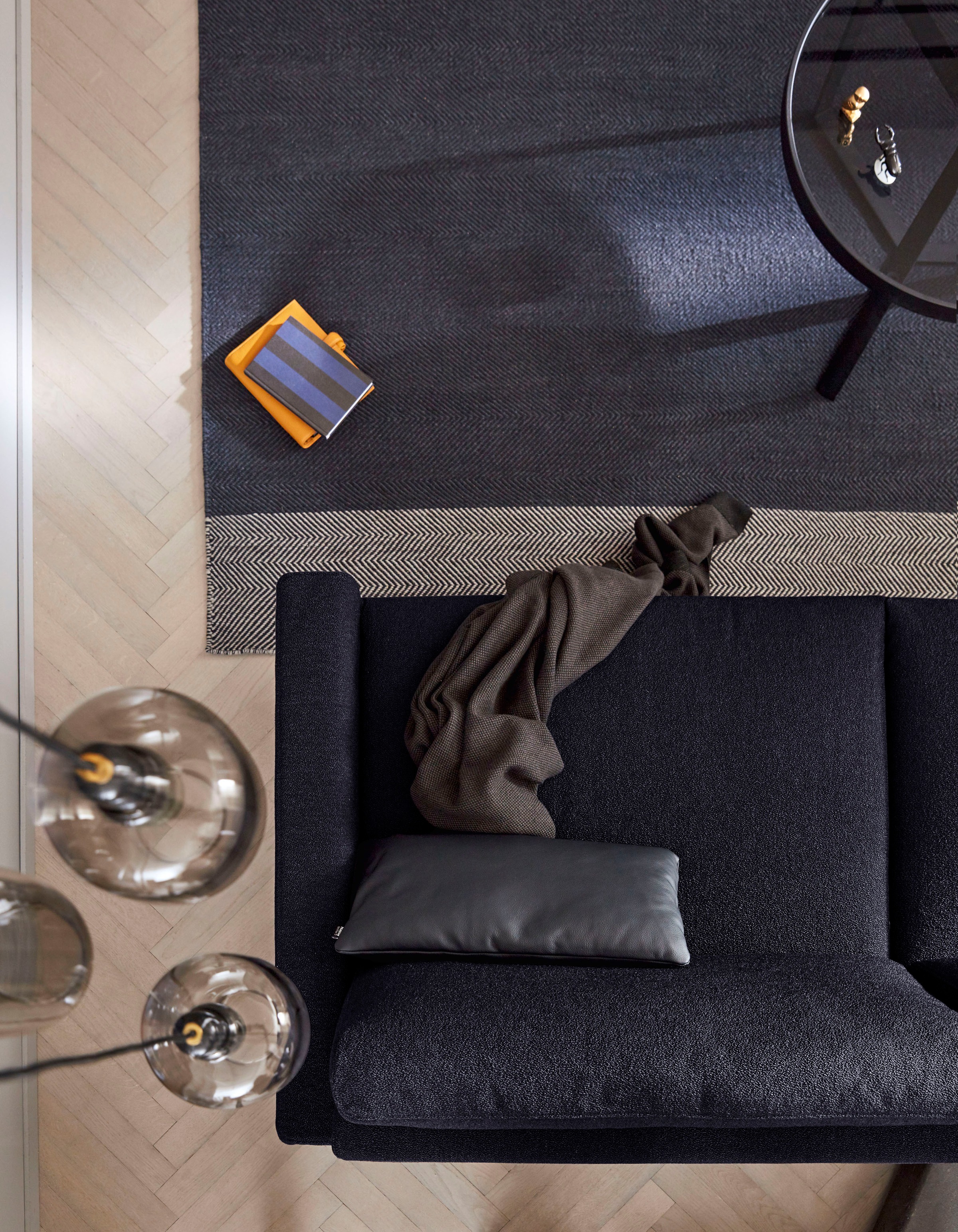 Creation BY ROLF BENZ 3-Sitzer »CR.450, Designsofa, Loungesofa«, Armlehne niedrig, Fuß chromfarben glänzend, Breite 204 cm