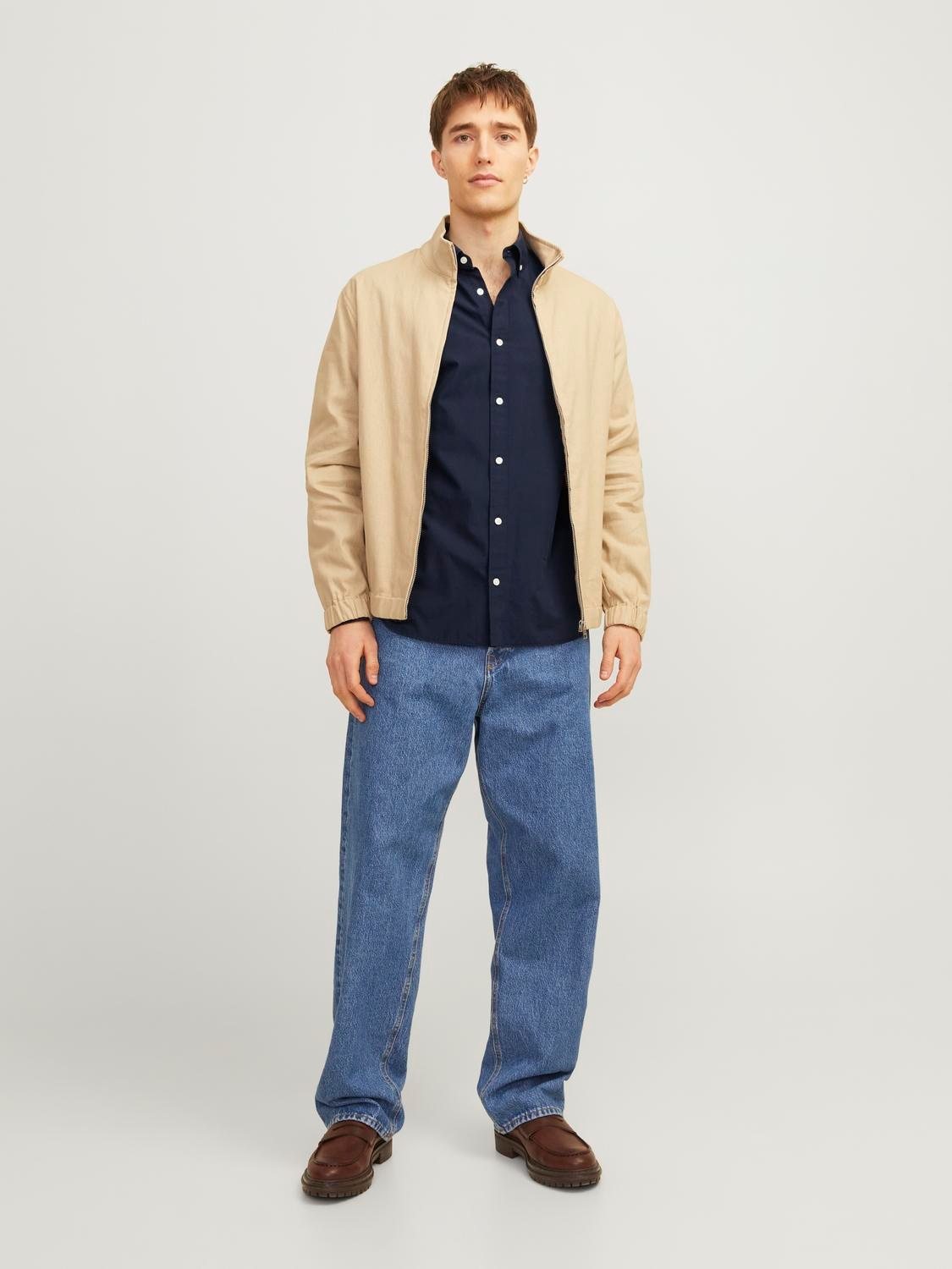 Jack & Jones Langarmhemd »JPRCCPOPLIN LOGO COMFORT SHIRT L/S SN«