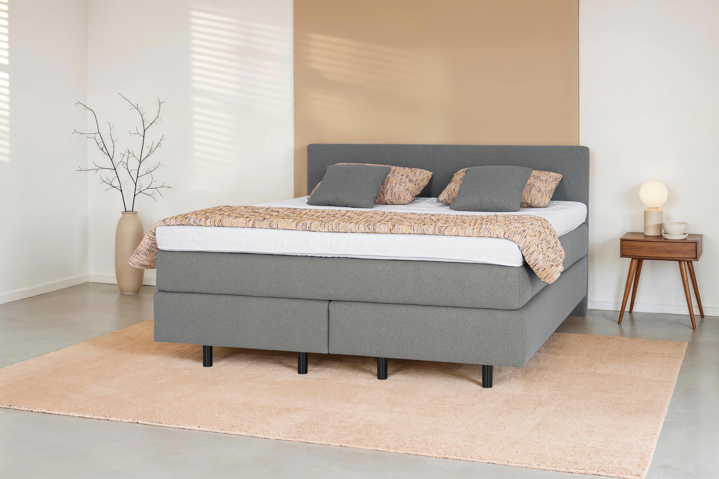 Die PlanBar Boxspringbett »OC-ON23163« inkl. Matratzen, Topper u. Bonellfederkern Unterbau, 160/180x200cm