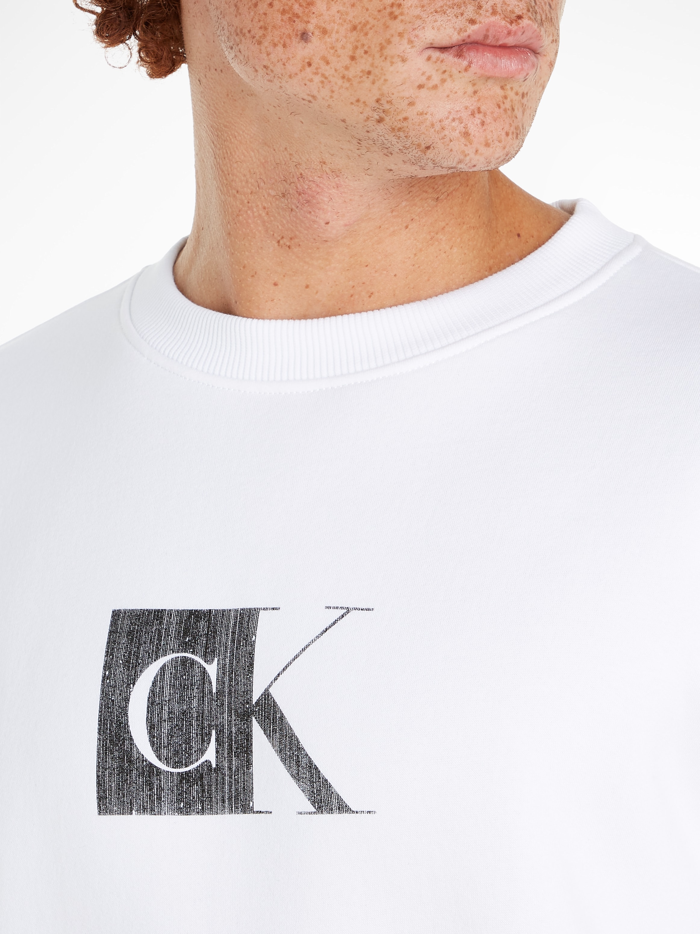 Sweatshirt »OUTLINE MONOLOGO CREW NECK«, mit Markenlabel