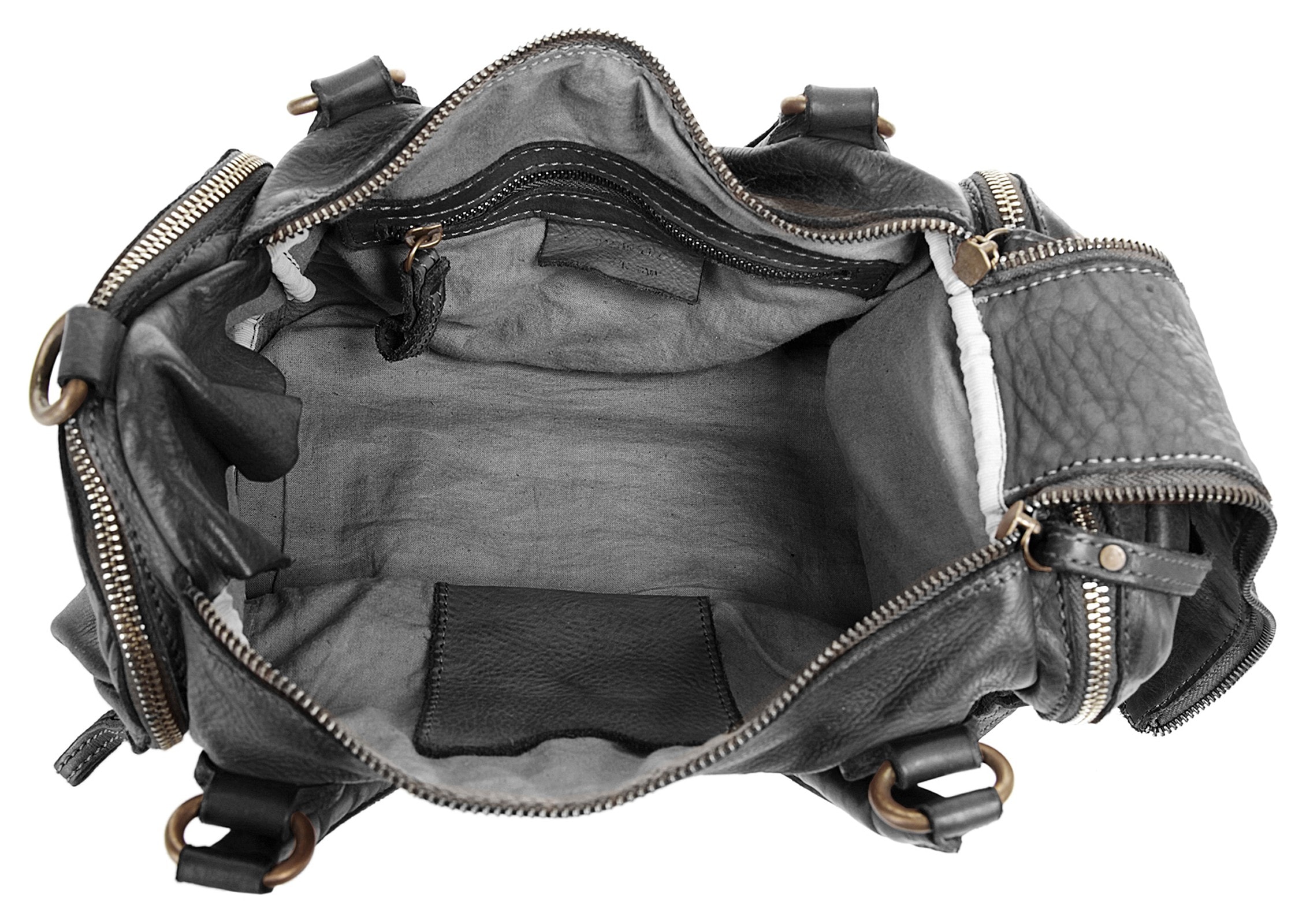 X-Zone Henkeltasche, echt Leder, Made in Italy
