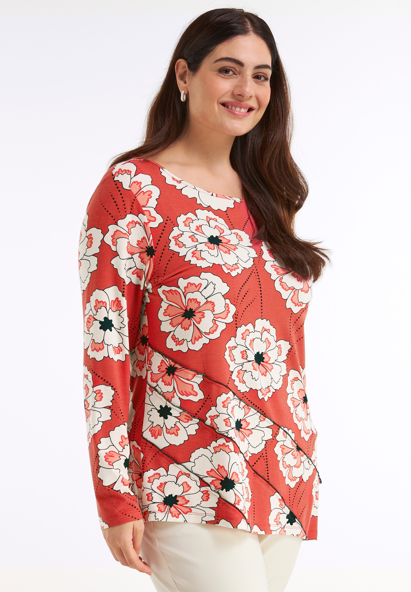 Sheego Longshirt »Longshirt Longshirt mit asymmetrischem Saum«