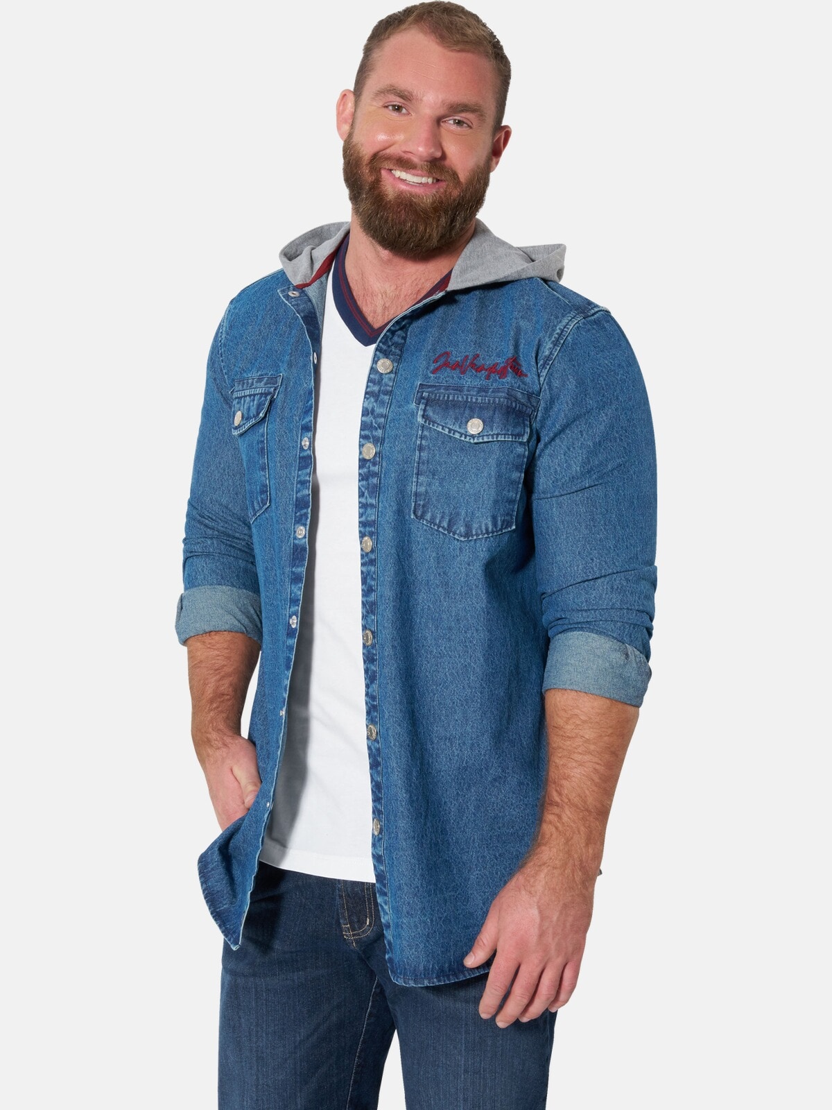 Jan Vanderstorm Jeanshemd »Jeanshemd OLAFUR«