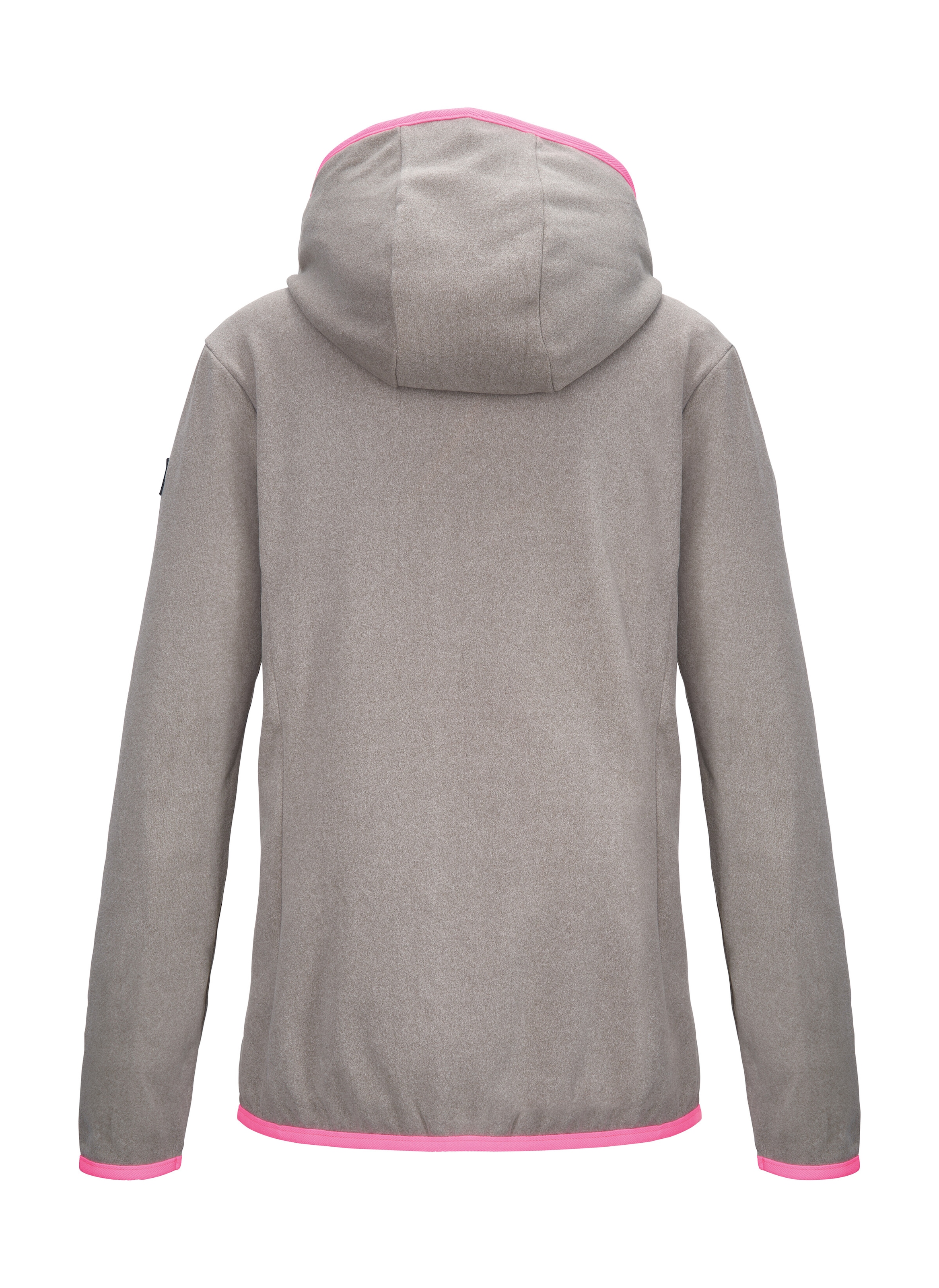 Killtec Strickjacke »KOS 152 GRLS FLX JCKT« Elastische Kinderjacke mit Kapuze und Kinnschutz im Melange-Look