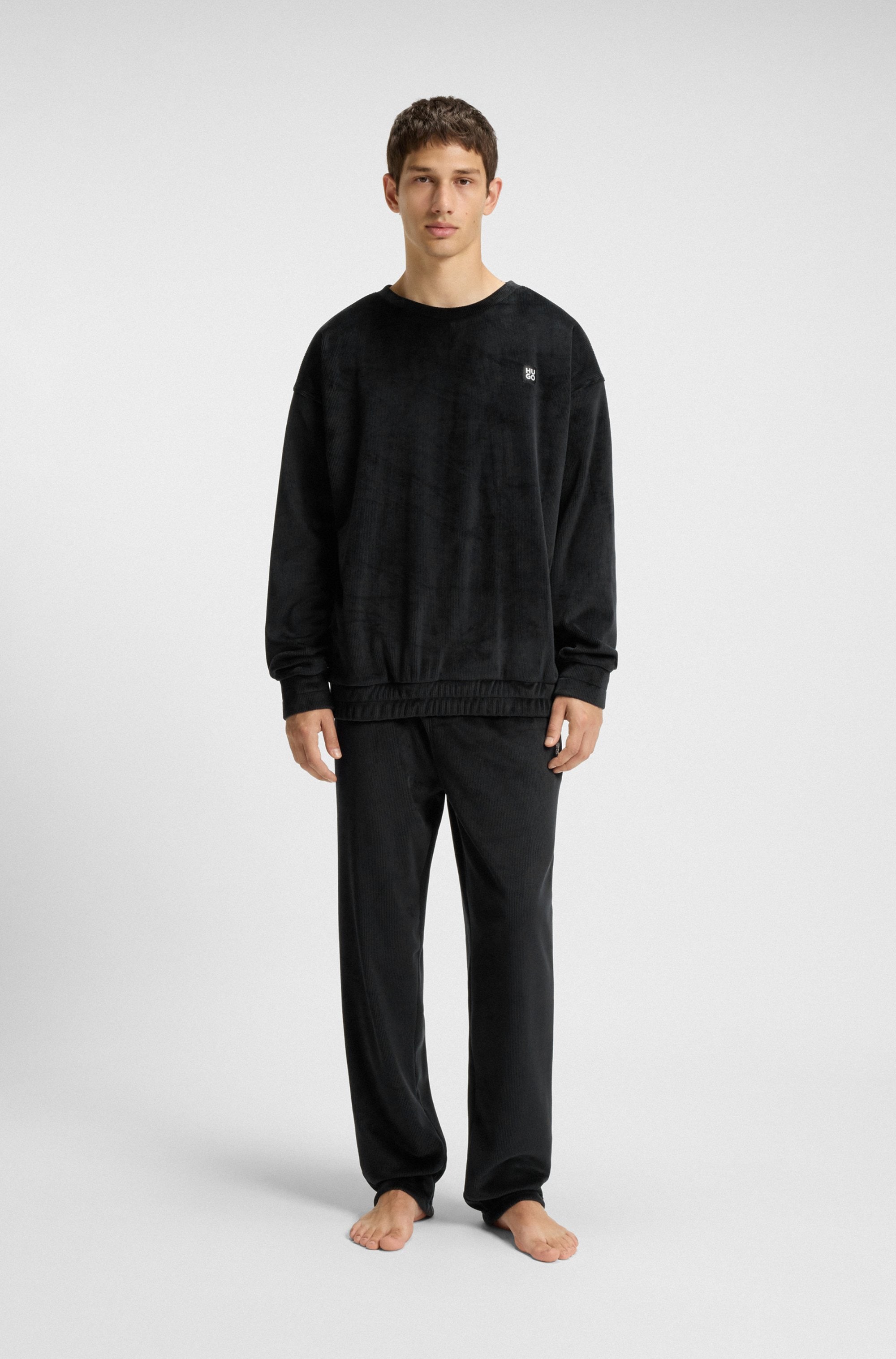 HUGO Underwear Sweatshirt, Rundhalsausschnitt, relaxed fit, elastischer Bund, Samt-Qualität