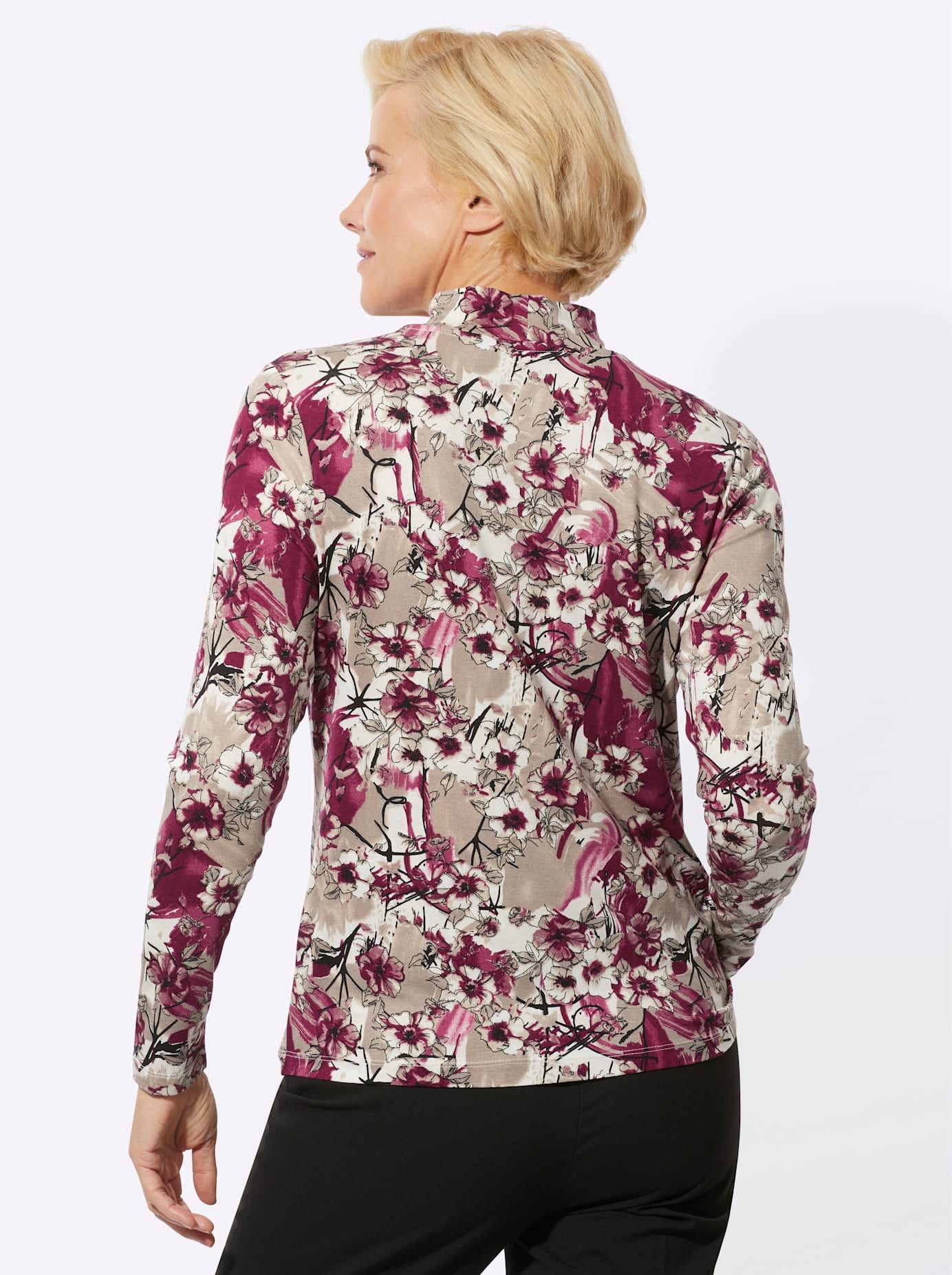 Classic Langarmshirt »Stehkragen-Shirt« 1 Stk.