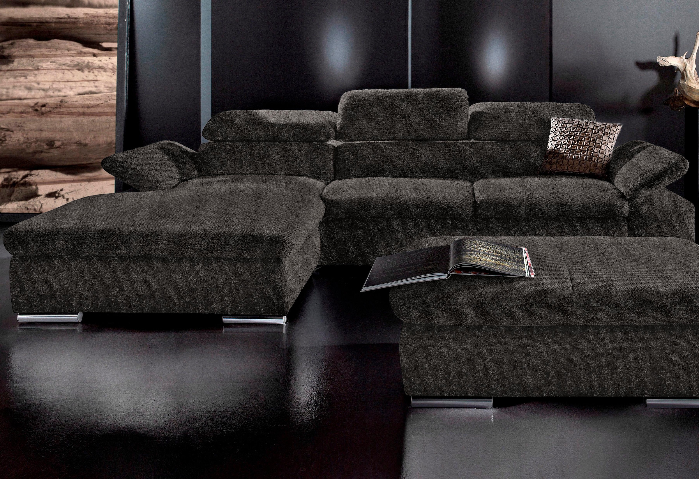 sit&more Ecksofa »Alcudia L-Form«, wahlweise mit Bettfunktion