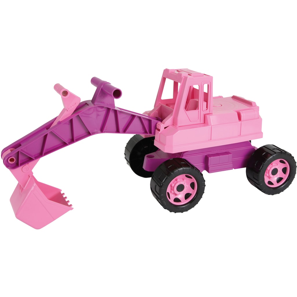 Lena® Spielzeug-Aufsitzbagger »Giga Trucks, rosa«