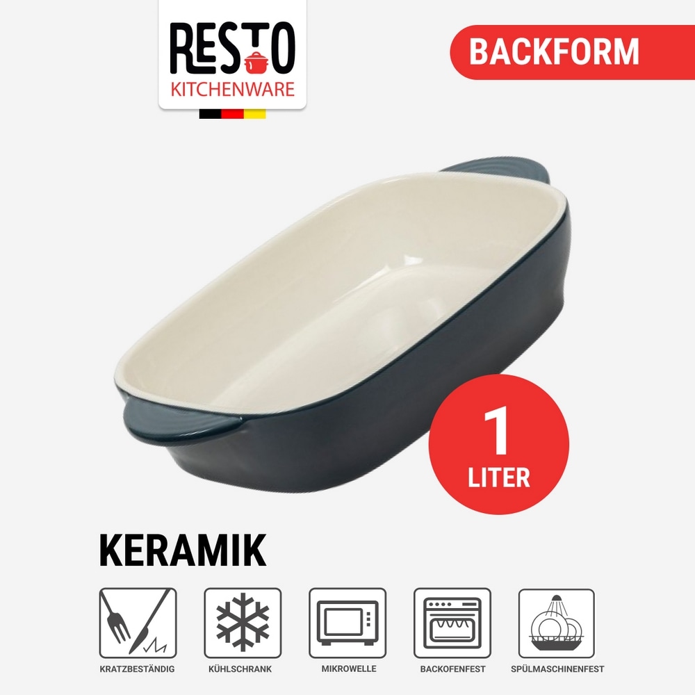 RESTO Kitchenware Backform »Fornax, Auflaufform, Lasagneform, Ofenform, spülmaschinengeeignet« rechteckig, für Kuchen, Lasagne, Brownie