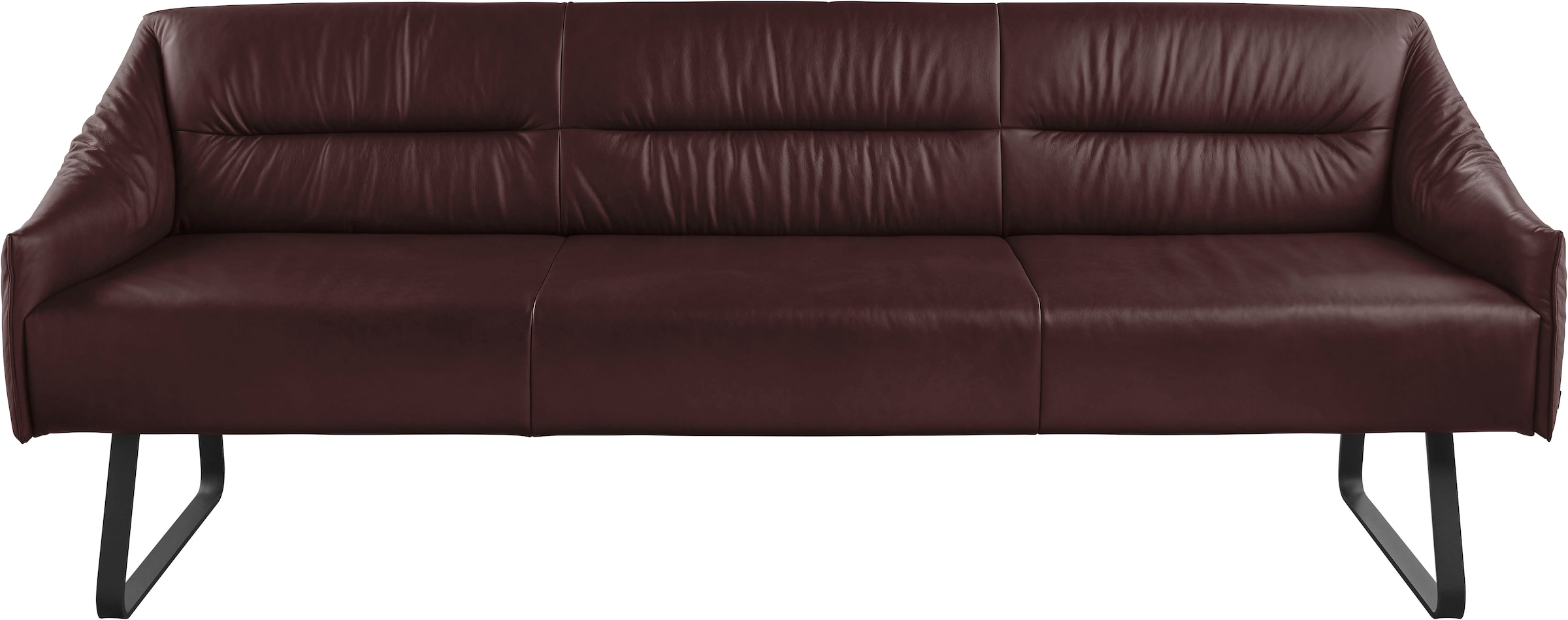 Musterring Essbank »JustB! SP500« 1 Stk. tlg. Metallkufe schwarz, verschiedene Farben, Breite 220 oder 250 cm