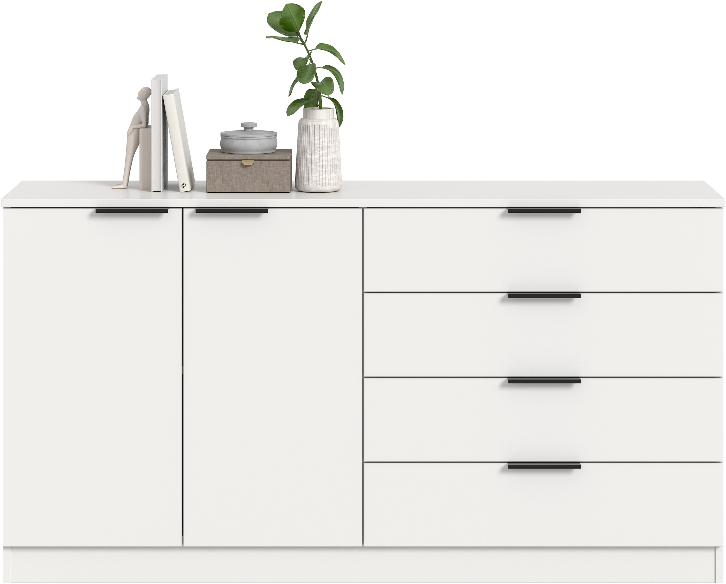 Home affaire Sideboard »SKARDE, Breite 148 cm, 4 Schubkästen, 2 Türen, viel Stauraum« in verschiedenen Farben und Breiten erhältlich, individuell einsetzbar,  Kommode, Anrichte, Schubkastenkommode, Schuhschrank, Schrank
