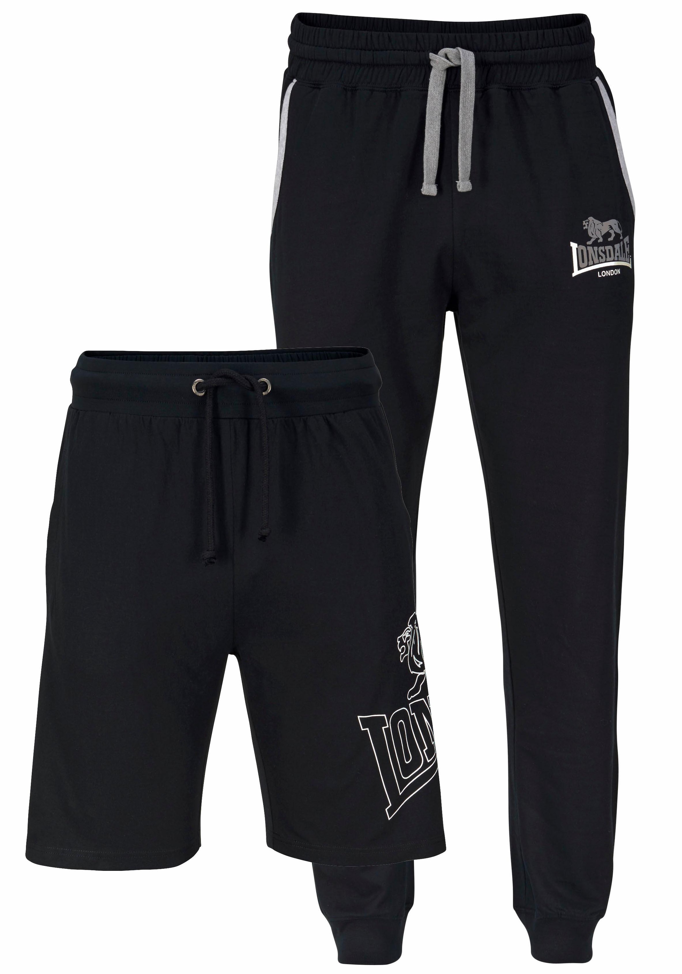 Lonsdale Jogginghose »und Shorts als Set«, (Set), Set: Jogginghose und Shorts