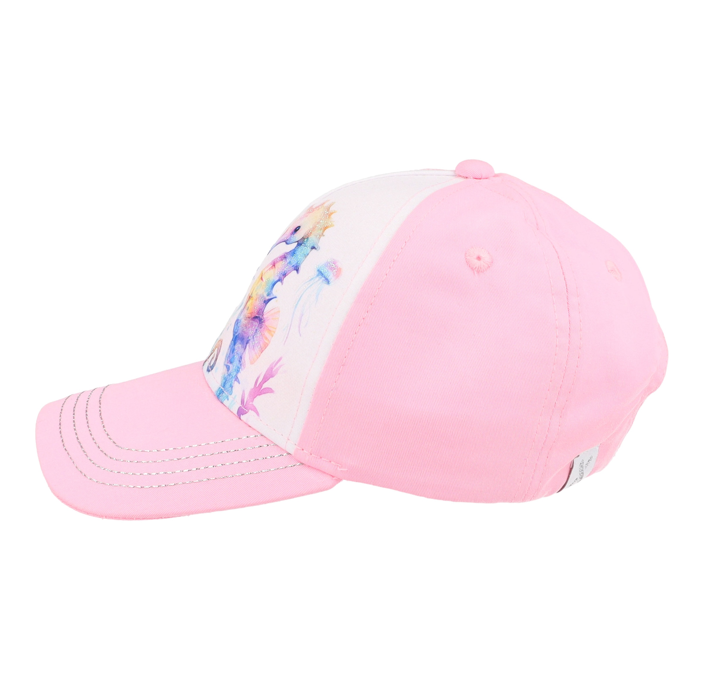 MAXIMO Baseball Cap 1 Stk. Rosa, Seepferdchen, Glitzer, Klettverschluss, Basecap, Mädchen