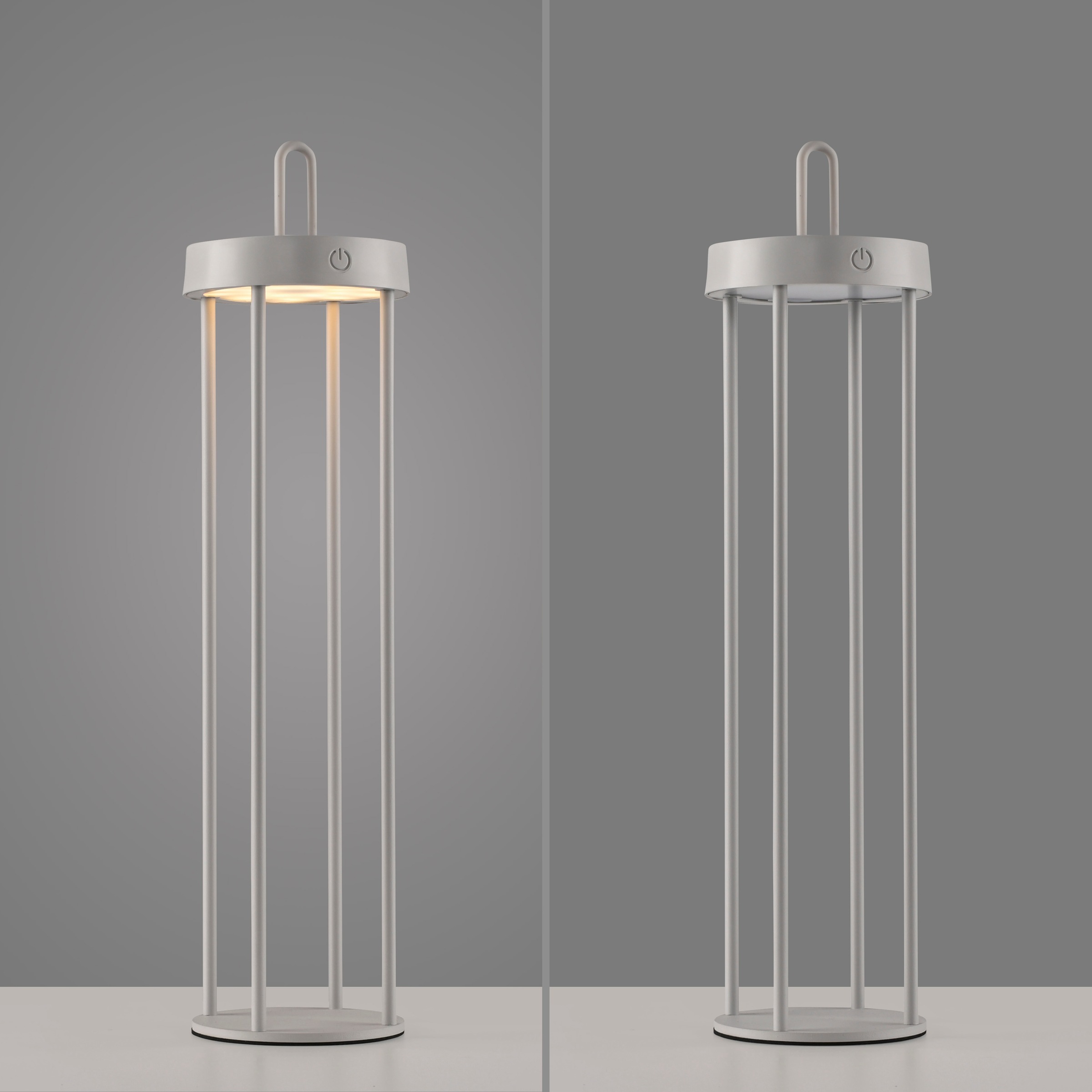 JUST LIGHT Stehlampe »ANSELM« LED-Modul 1 Stk. Warmweiß Akkuleuchte