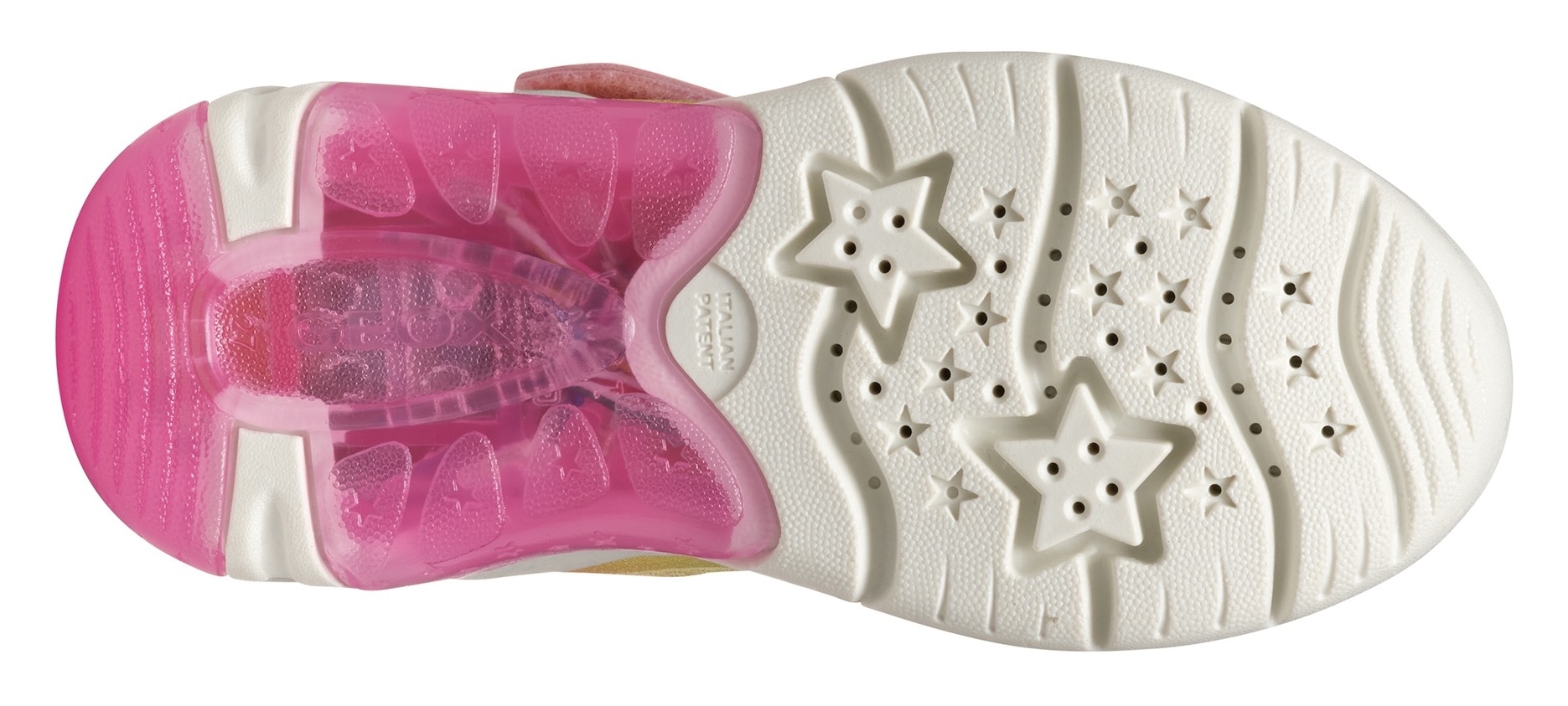 Geox Sneaker »J FADINLIGHT GIRL Blinkschuh«, Regenbogen Schuh, Pride Sneaker, Bunter Klettschuh mit Gummzug