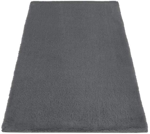 Carpet City Badematte »Topia Mats, Badteppich uni«, rutschhemmend beschichtet, strapazierfähig, Hochflor, Kaninchen Haptik, Polyester, Badezimmerteppich, waschbar