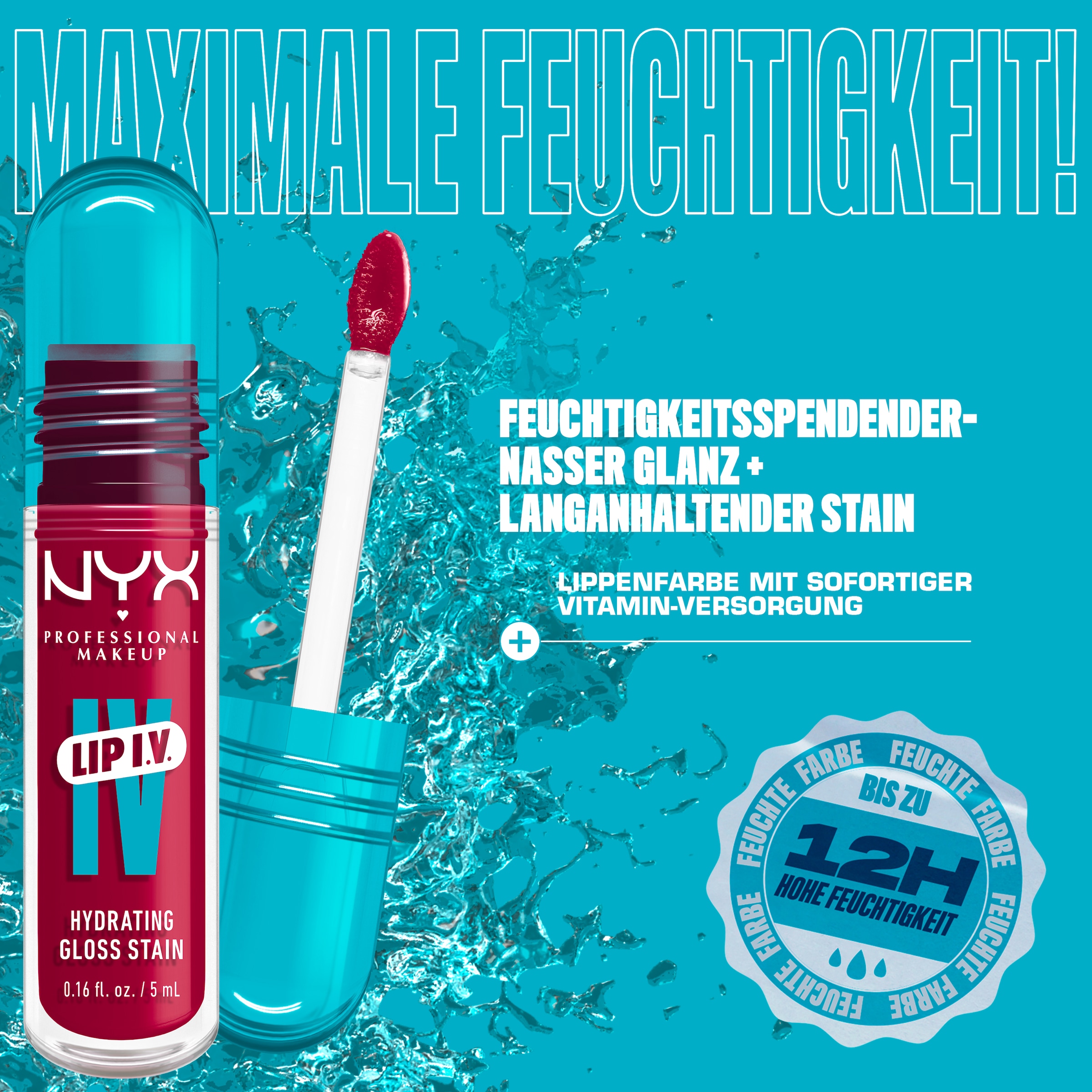 NYX PROFESSIONAL MAKEUP Lipgloss »LIP IV GLOSS SERUM« gibt den Lippen einen unwiderstehlichen Wet-Look