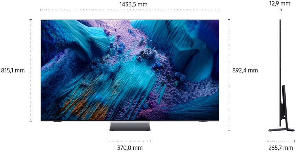 Samsung QLED-Fernseher »GQ65QN990FT« 163 cm/65 8K Ultra HD Smart-TV 8K AI Upscaling Pro & Glare Free, Wireless One Connect Box, Art Store