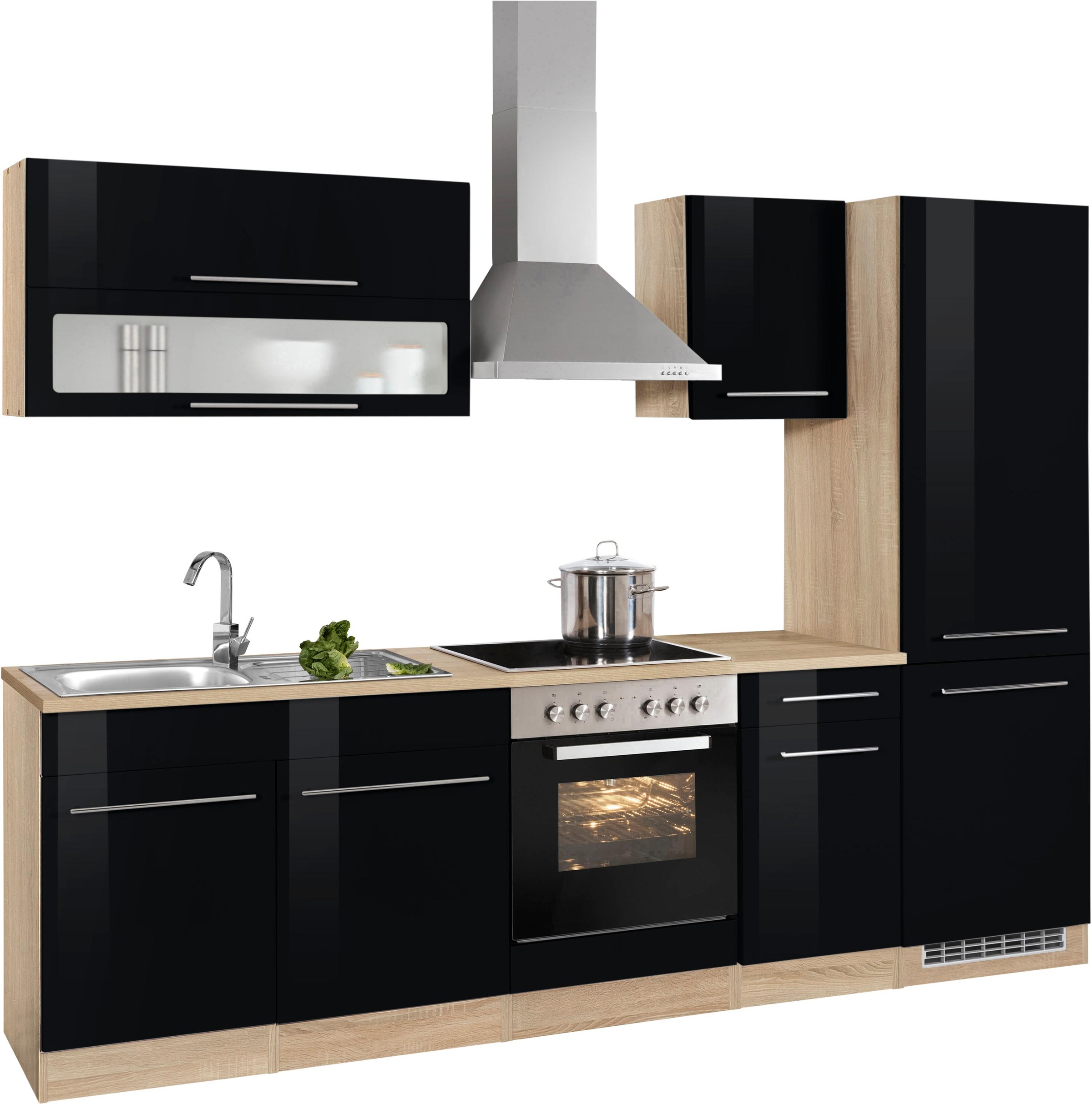 KOCHSTATION Küchenzeile »KS-Eton«, mit E-Geräten, Breite 270 cm