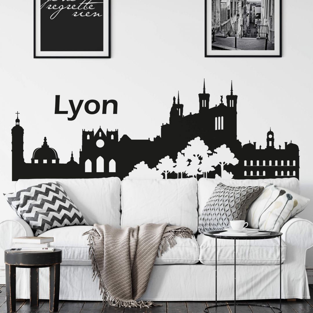 Wall-Art Wandtattoo »XXL Stadt Lyon auf St.) Skyline bestellen Raten 120cm«, (1