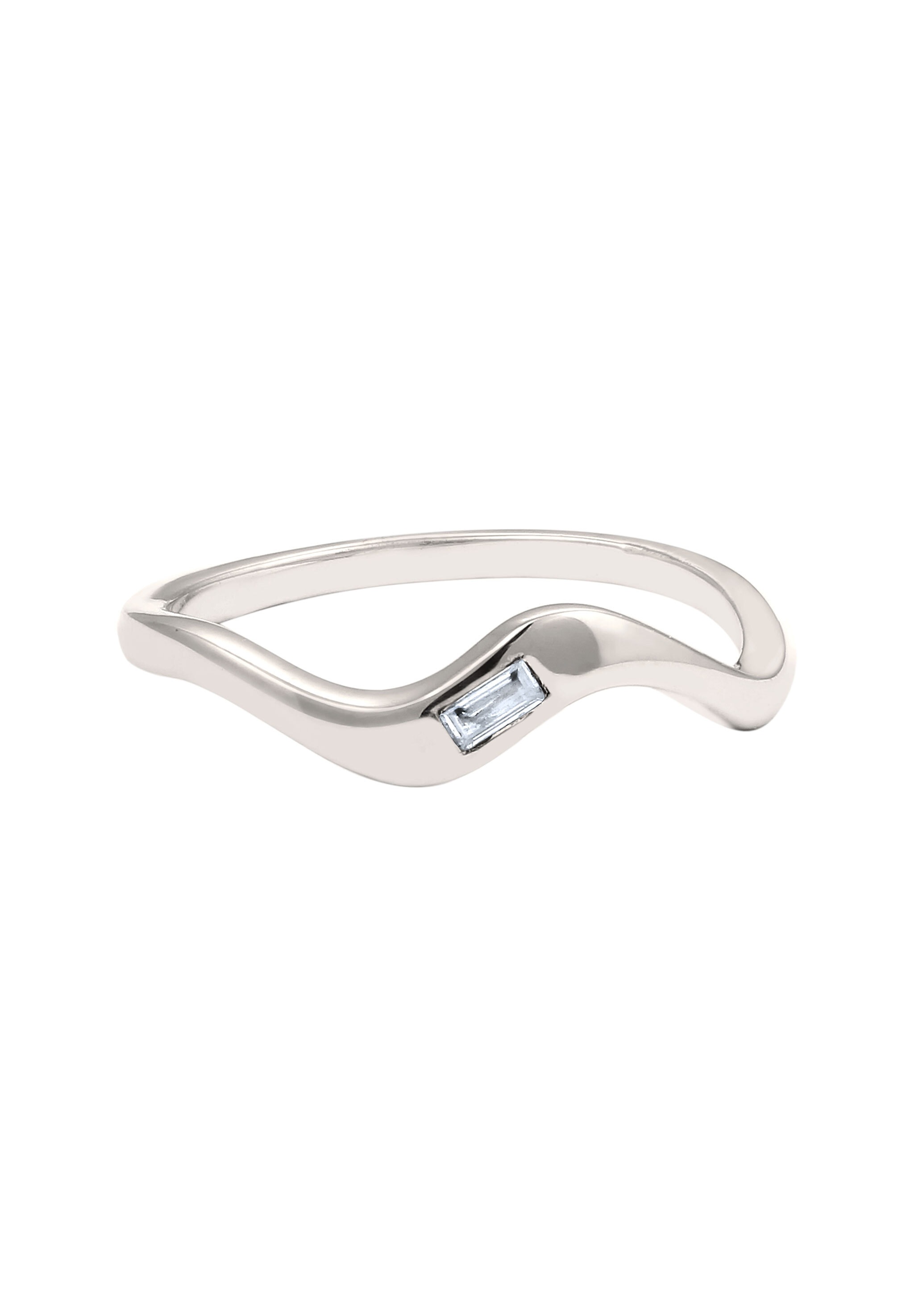 Elli Premium Silberring »Ring Organic Topas Weiß 925 Sterling Silber«