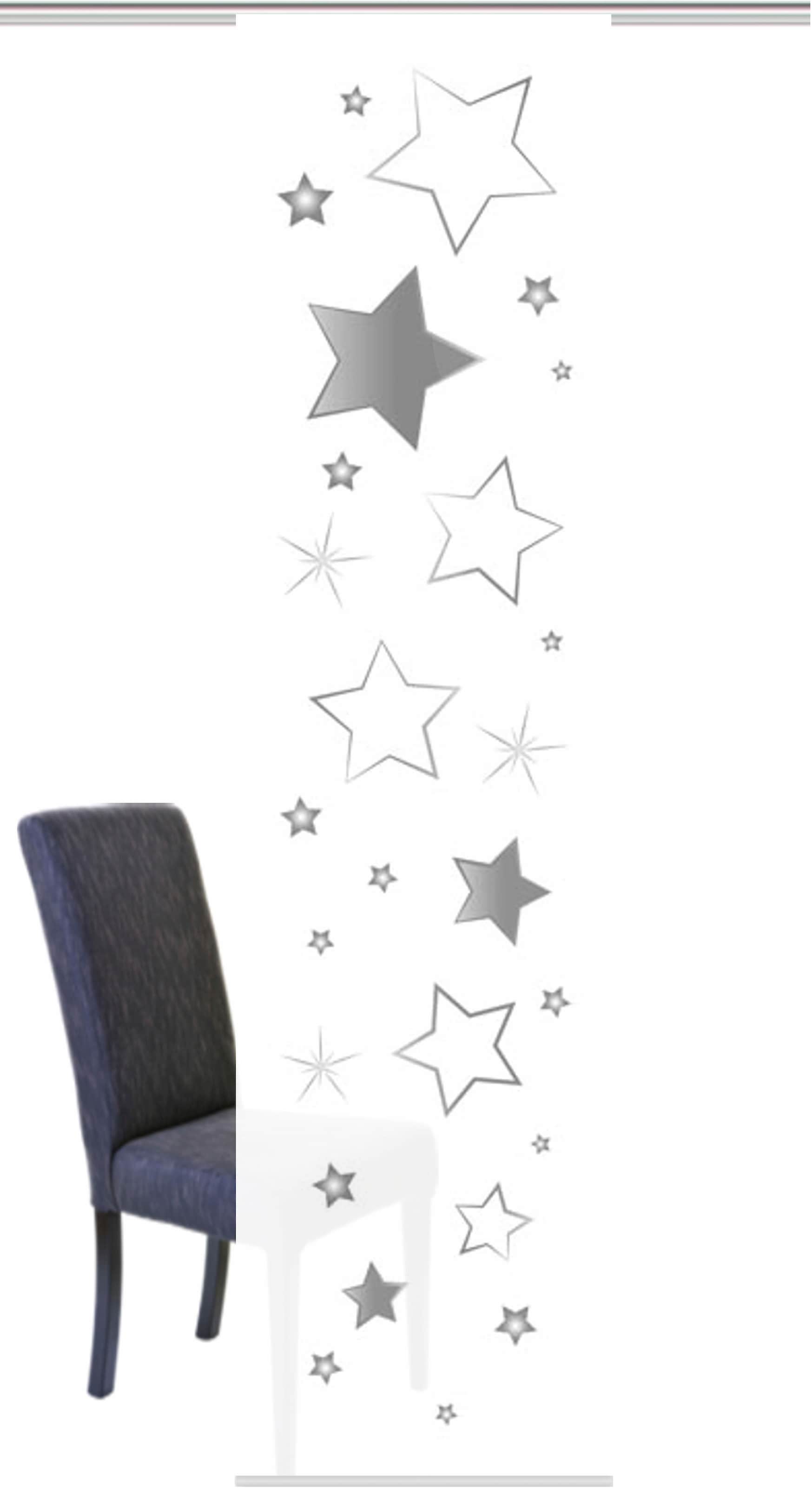 St.), HOME Befestigungszubehör »STARS«, 245x60, (1 Schiebegardine inkl. HxB: WOHNIDEEN