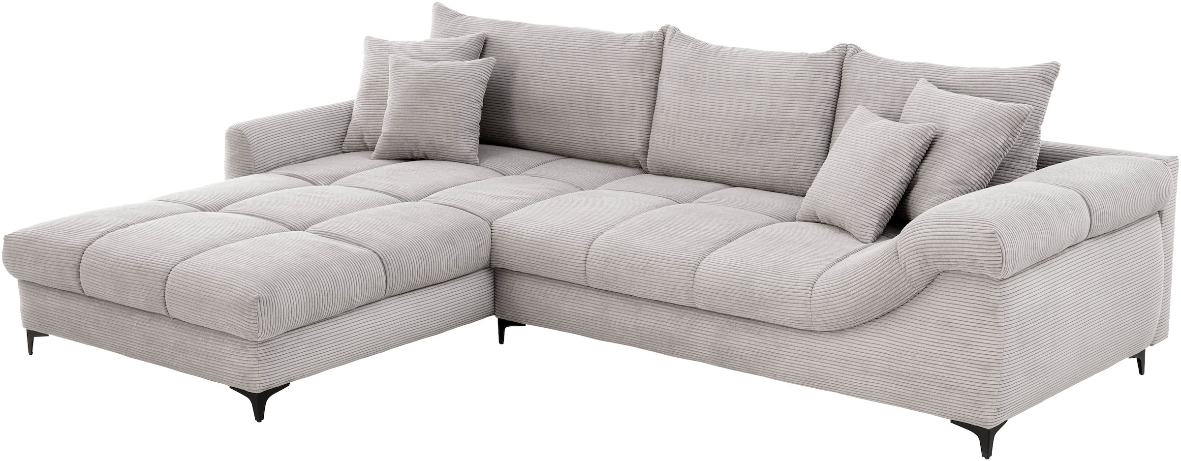 Mr. Couch Ecksofa »Ronaldo, L-Form, wahlweise mit Kaltschaum« mit Kaltschaum, bis 140 kg pro Sitzplatz belastbar