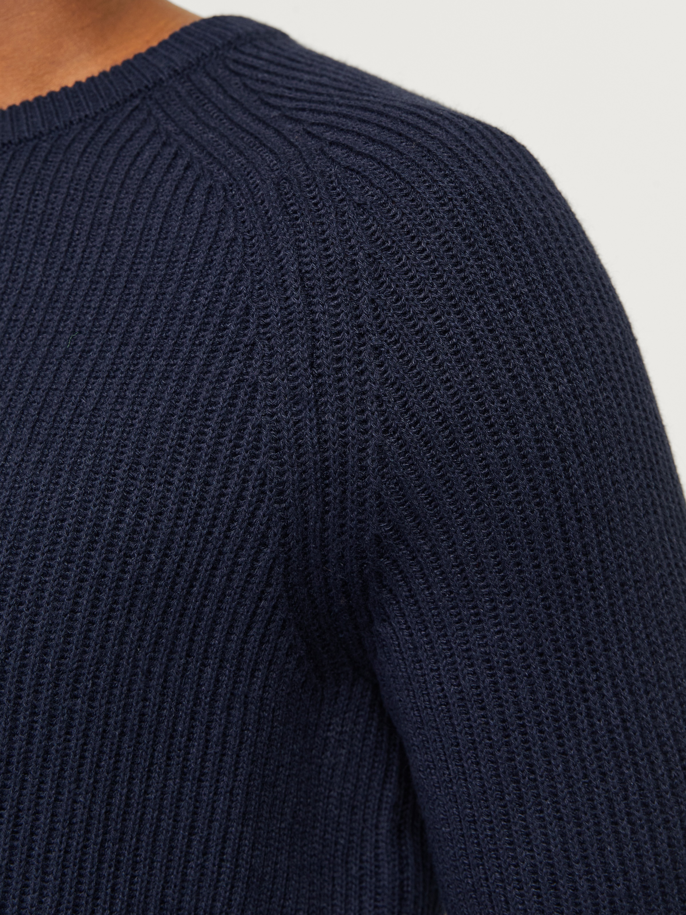 Jack & Jones Rundhalspullover »JJPANNEL KNIT CREW NECK AW24«